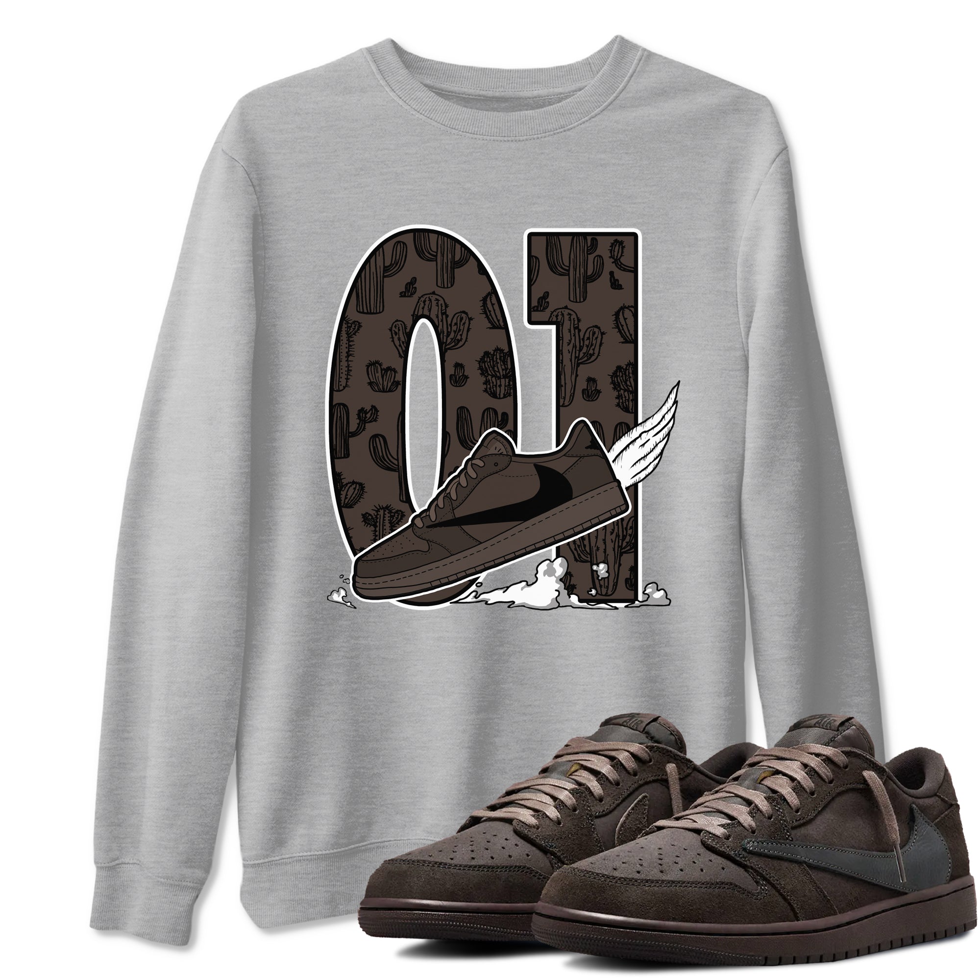 Fly To The Clouds snkmatch Tees - Air Jordan 1 Travis Scott Velvet Brown
