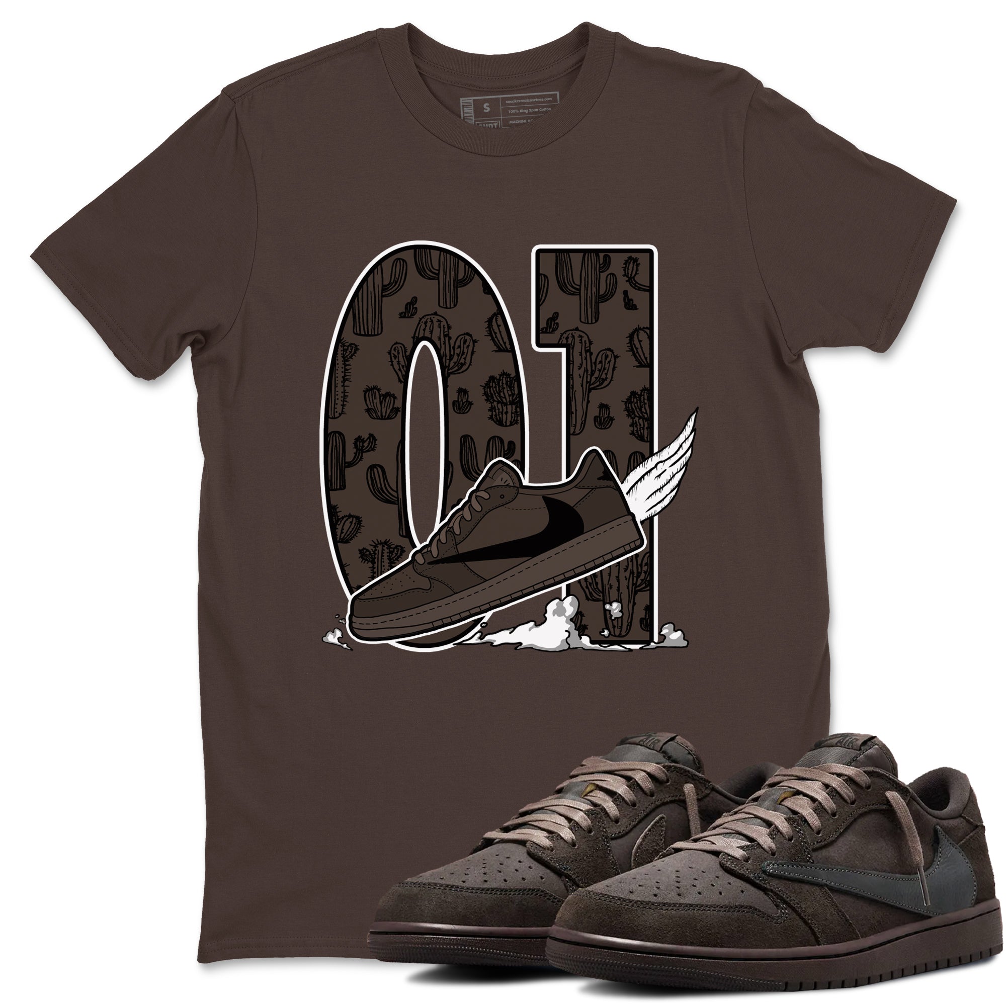 Fly To The Clouds snkmatch Tees - Air Jordan 1 Travis Scott Velvet Brown