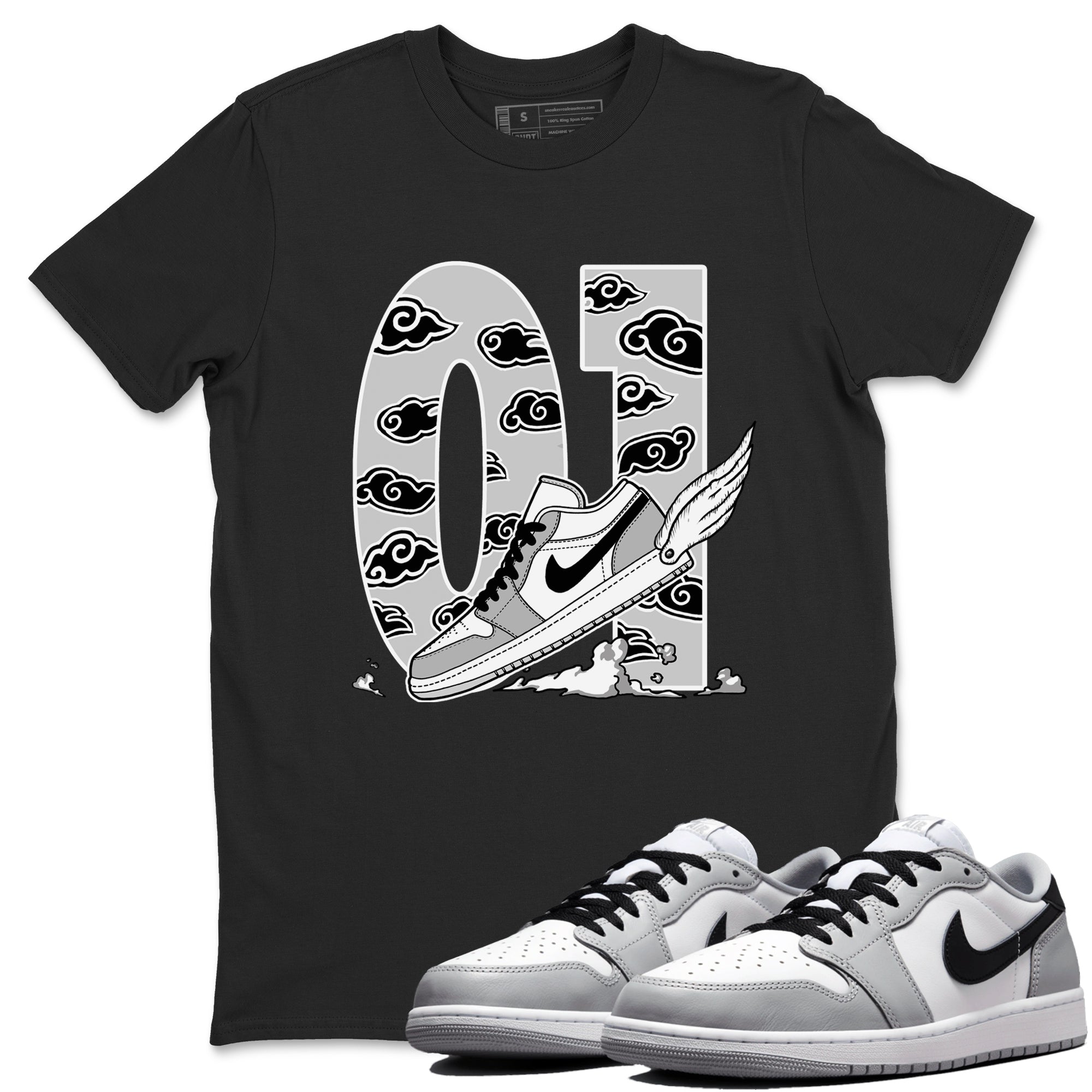 Fly To The Clouds snkmatch Tees - Air Jordan 1 Wolf Grey
