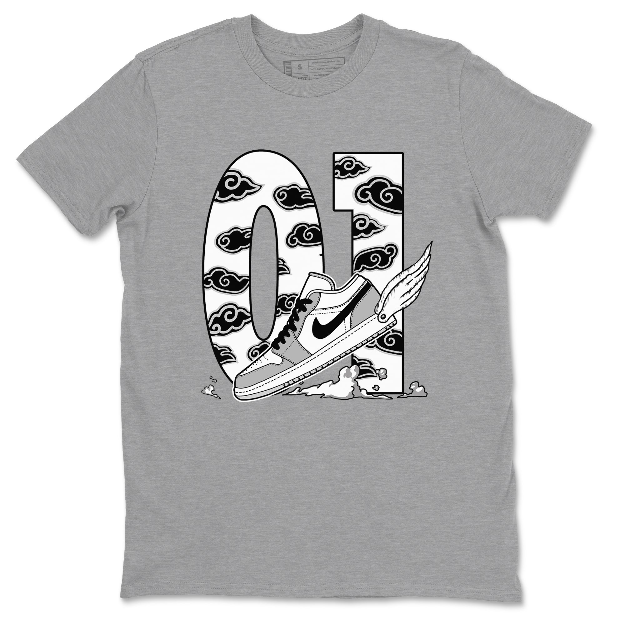Fly To The Clouds snkmatch Tees - Air Jordan 1 Wolf Grey