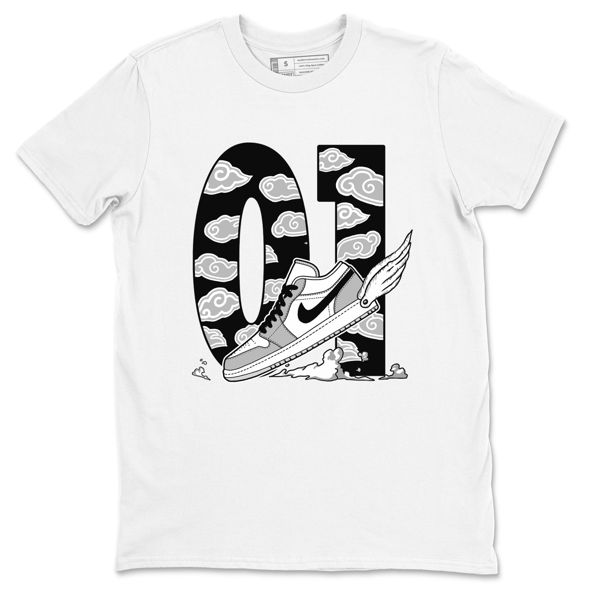 Fly To The Clouds snkmatch Tees - Air Jordan 1 Wolf Grey