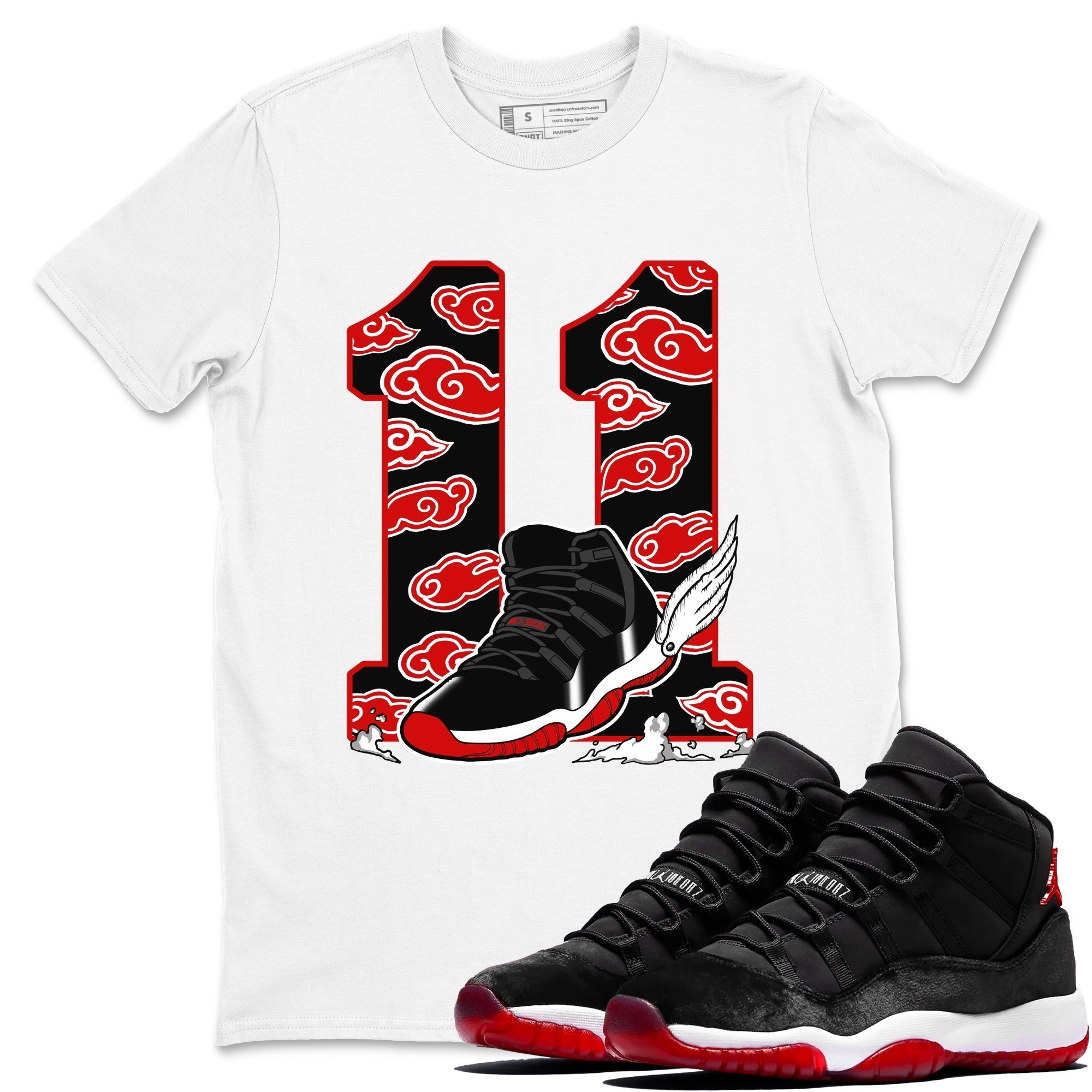 Fly To The Clouds snkmatch Tees - Air Jordan 11 Bred Velvet
