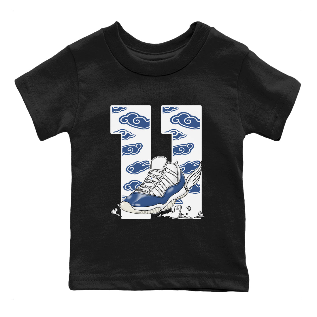 Fly To The Clouds snkmatch Tees Kids - Air Jordan 11 Diffused Blue