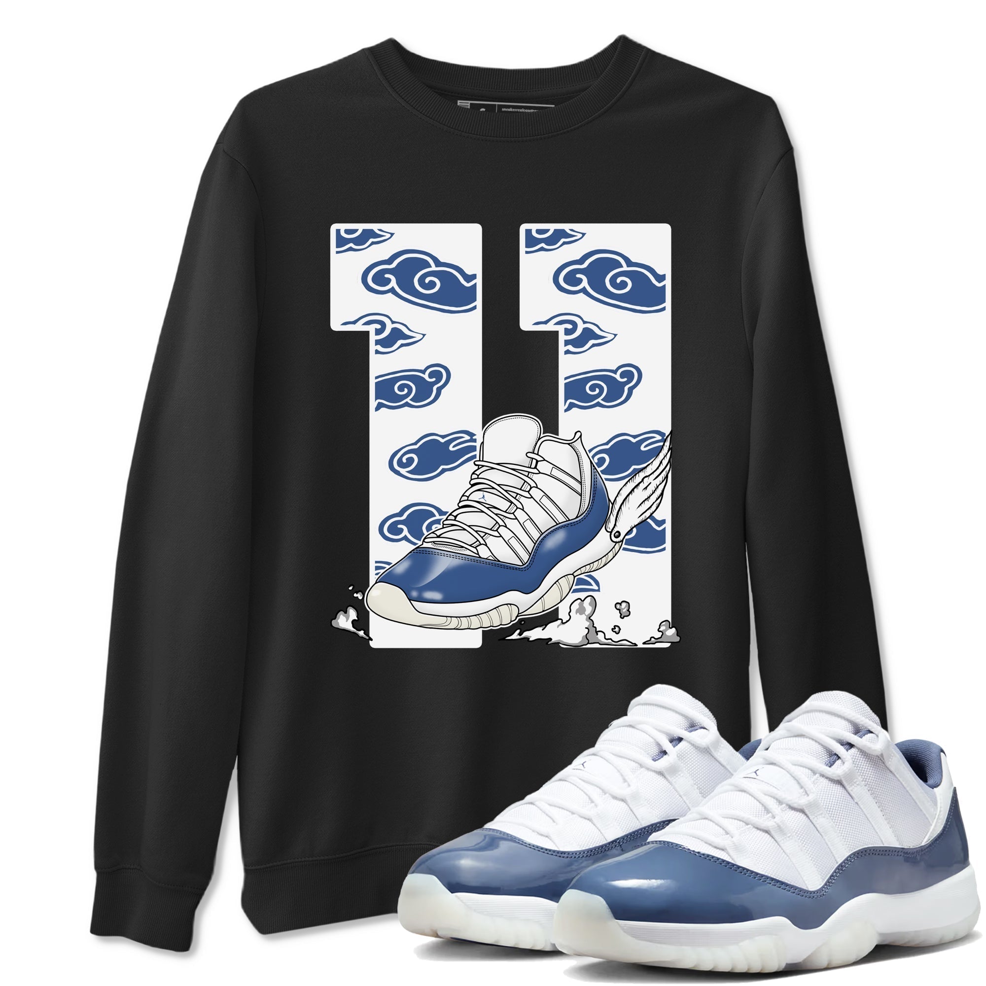 Fly To The Clouds snkmatch Tees - Air Jordan 11 Diffused Blue