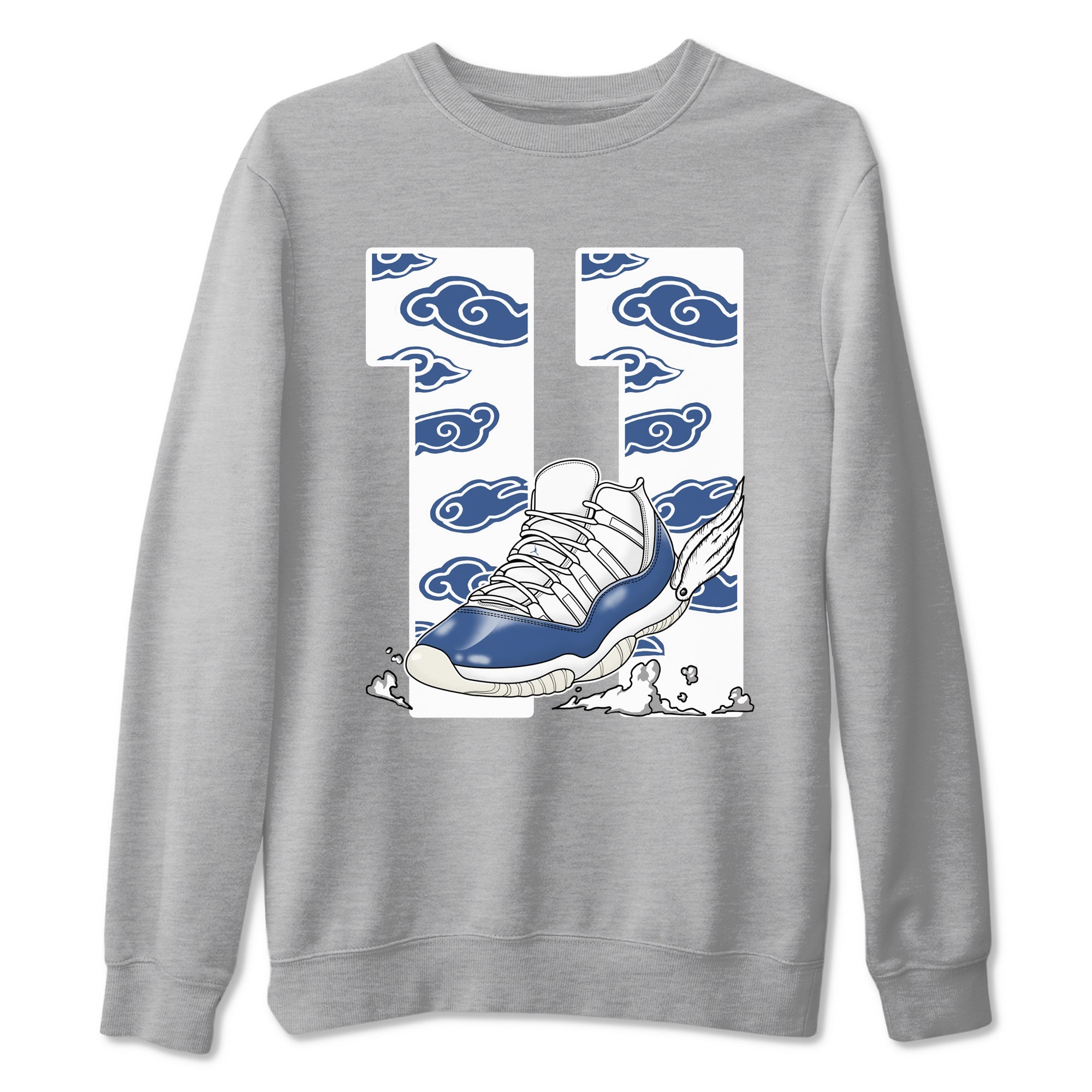 Fly To The Clouds snkmatch Tees - Air Jordan 11 Diffused Blue