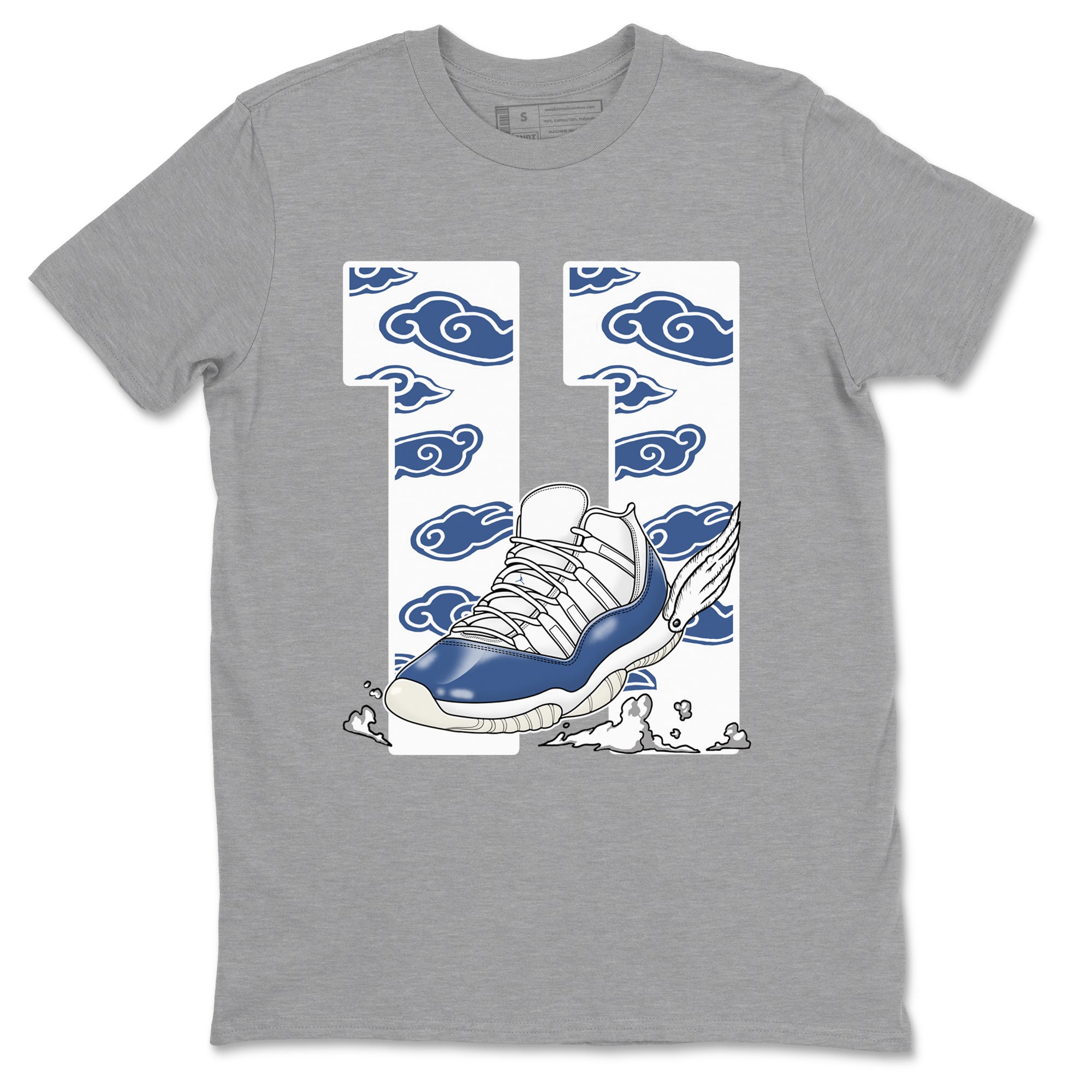Fly To The Clouds snkmatch Tees - Air Jordan 11 Diffused Blue