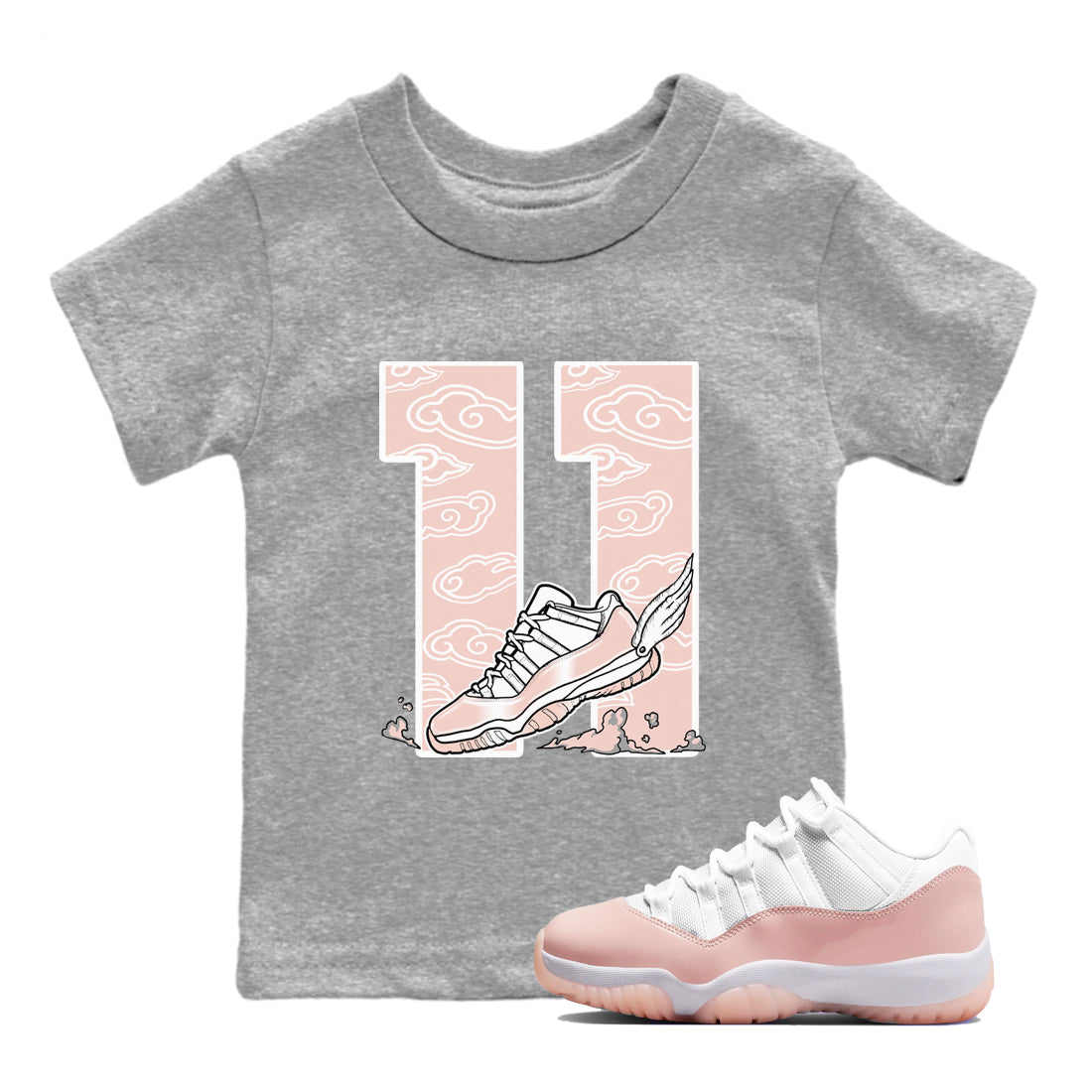 Fly To The Clouds snkmatch Tees Kids - Air Jordan 11 Legend Pink