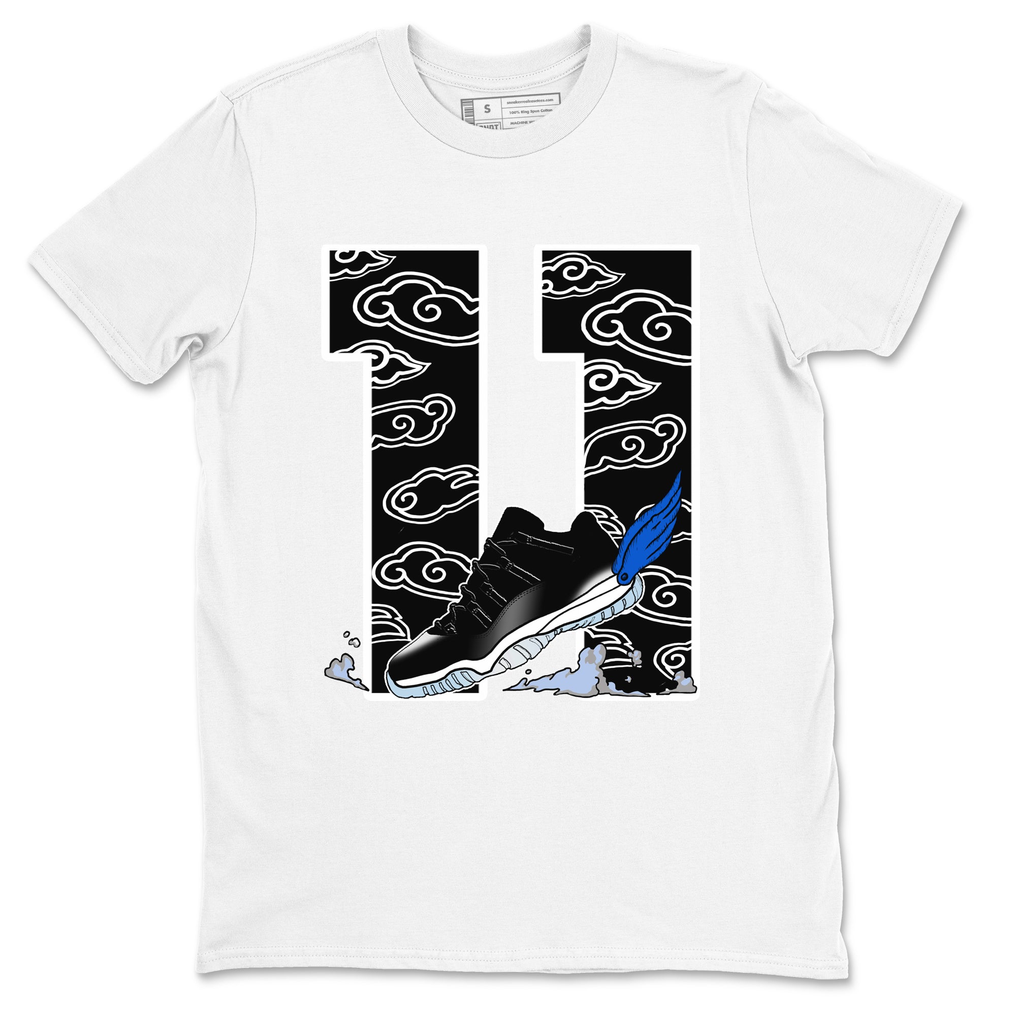Fly To The Clouds snkmatch Tees - Air Jordan 11 Black and Varsity Royal