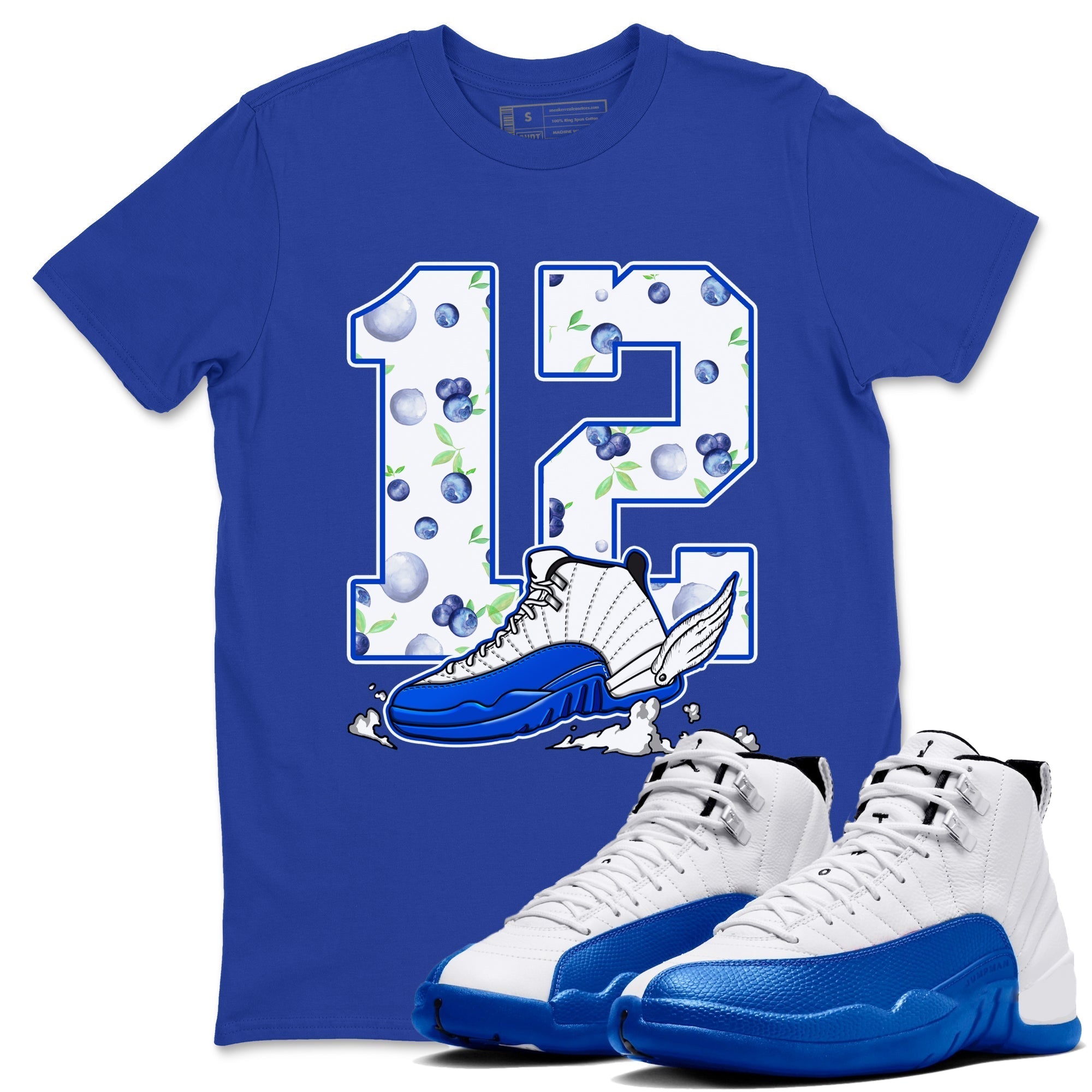 Fly To The Clouds snkmatch Tees - Air Jordan 12 Blueberry