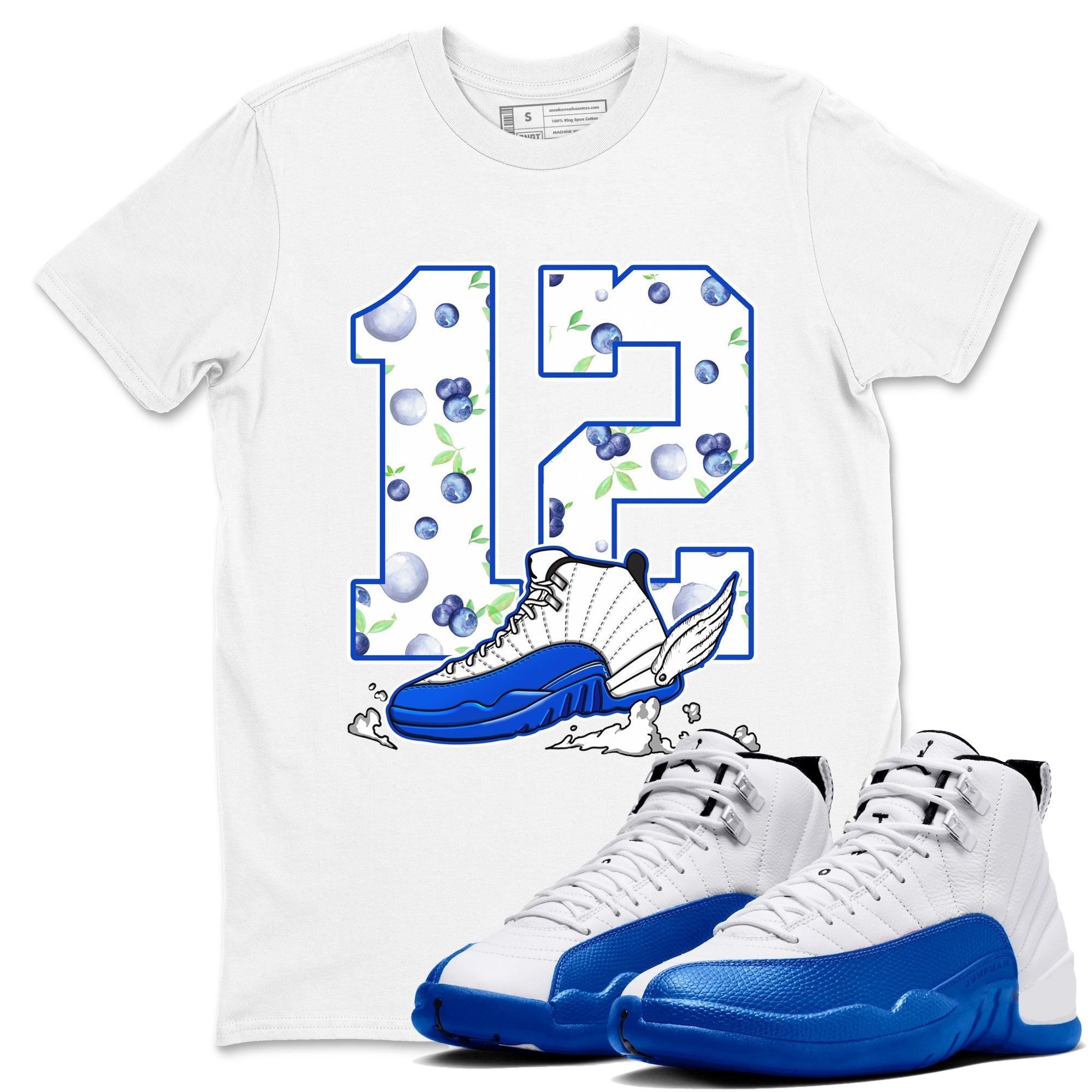 Fly To The Clouds snkmatch Tees - Air Jordan 12 Blueberry