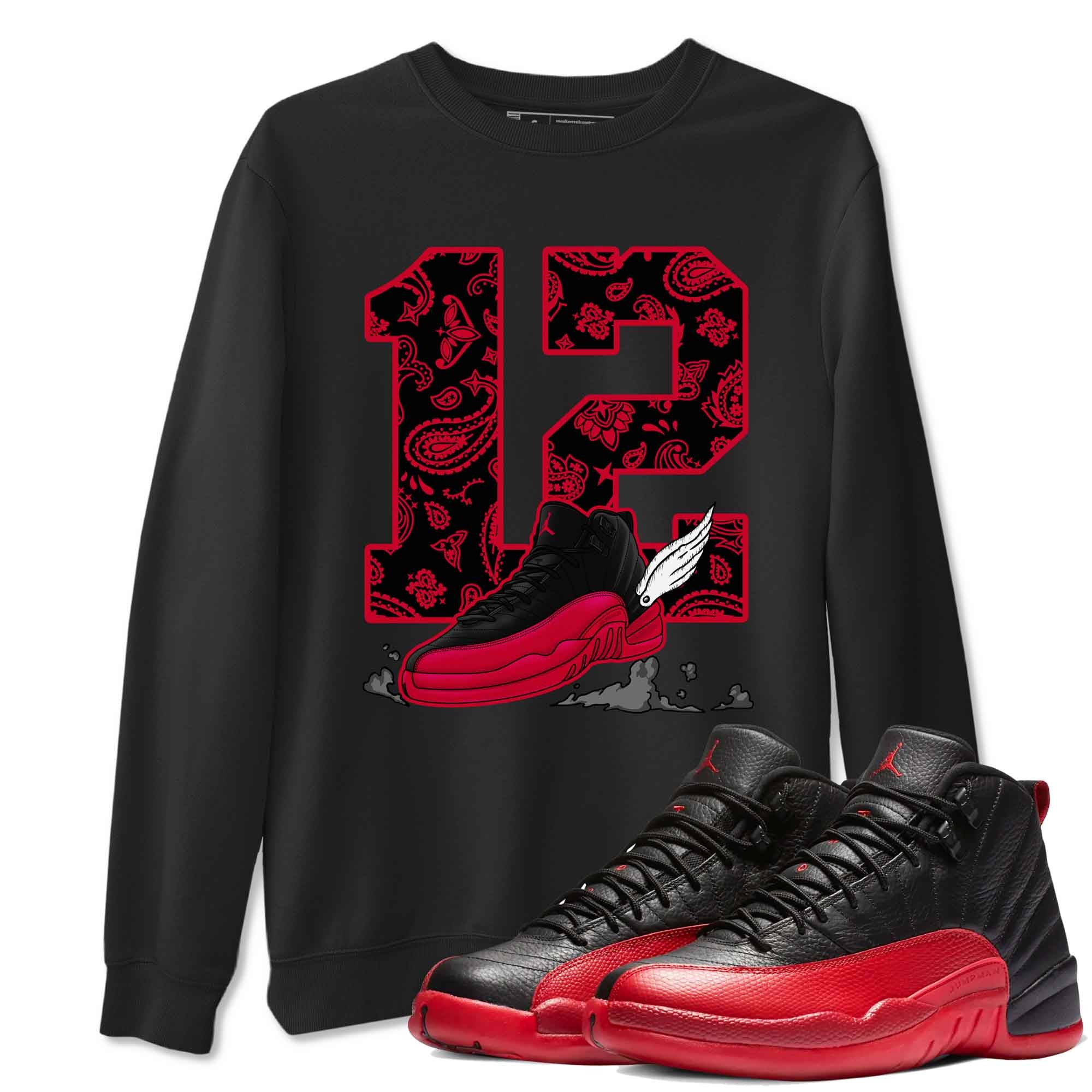 Fly To The Clouds snkmatch Tees - Air Jordan 12 Flu Game