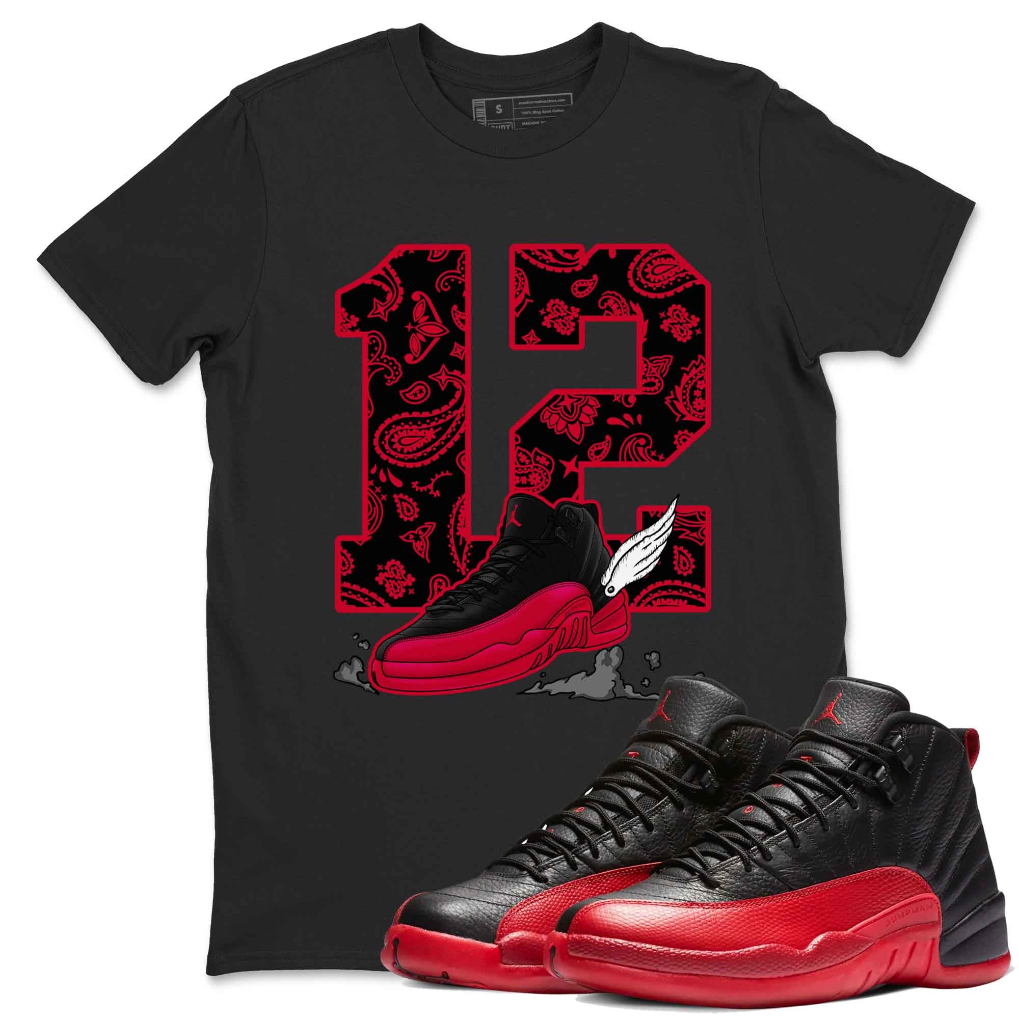 Fly To The Clouds snkmatch Tees - Air Jordan 12 Flu Game