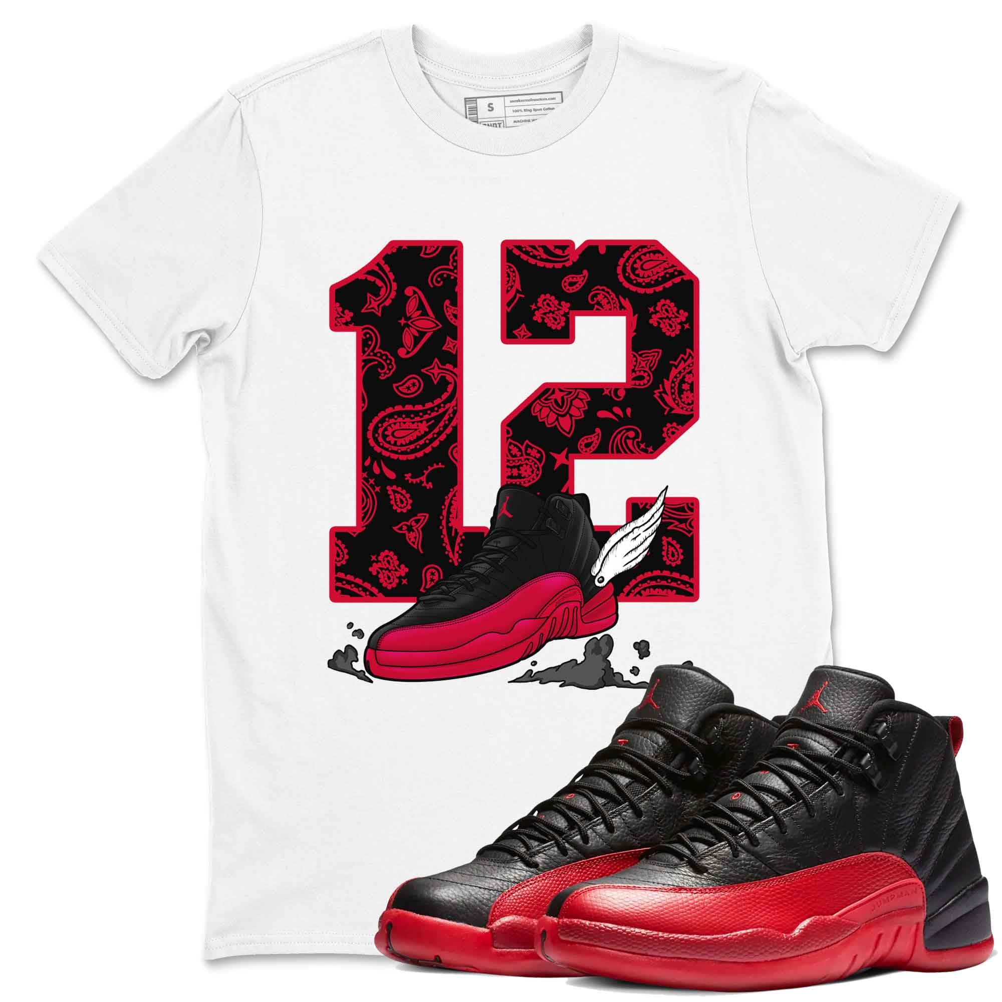 Fly To The Clouds snkmatch Tees - Air Jordan 12 Flu Game