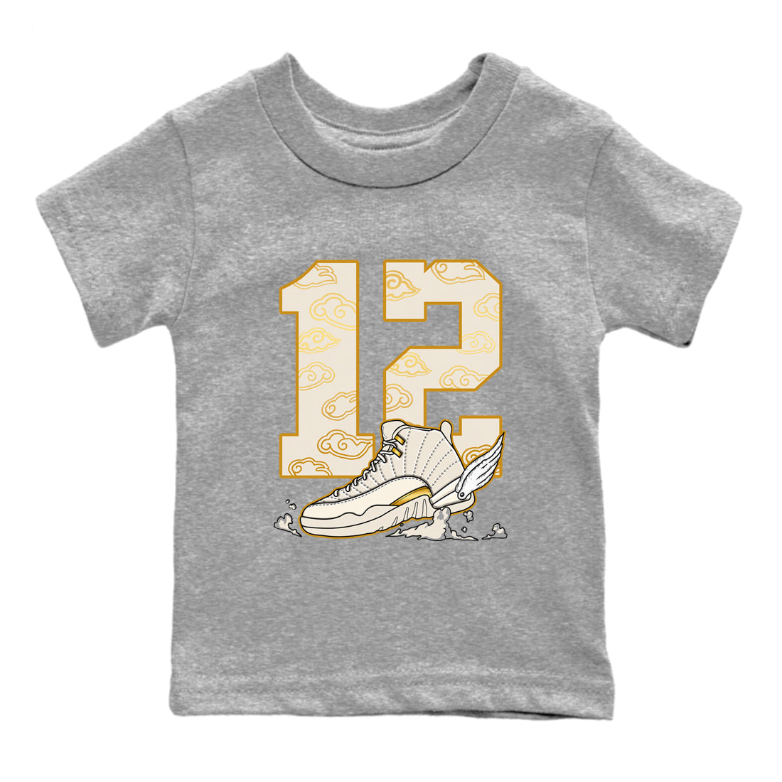 Fly To The Clouds snkmatch Tees Kids - Air Jordan 12 Phantom