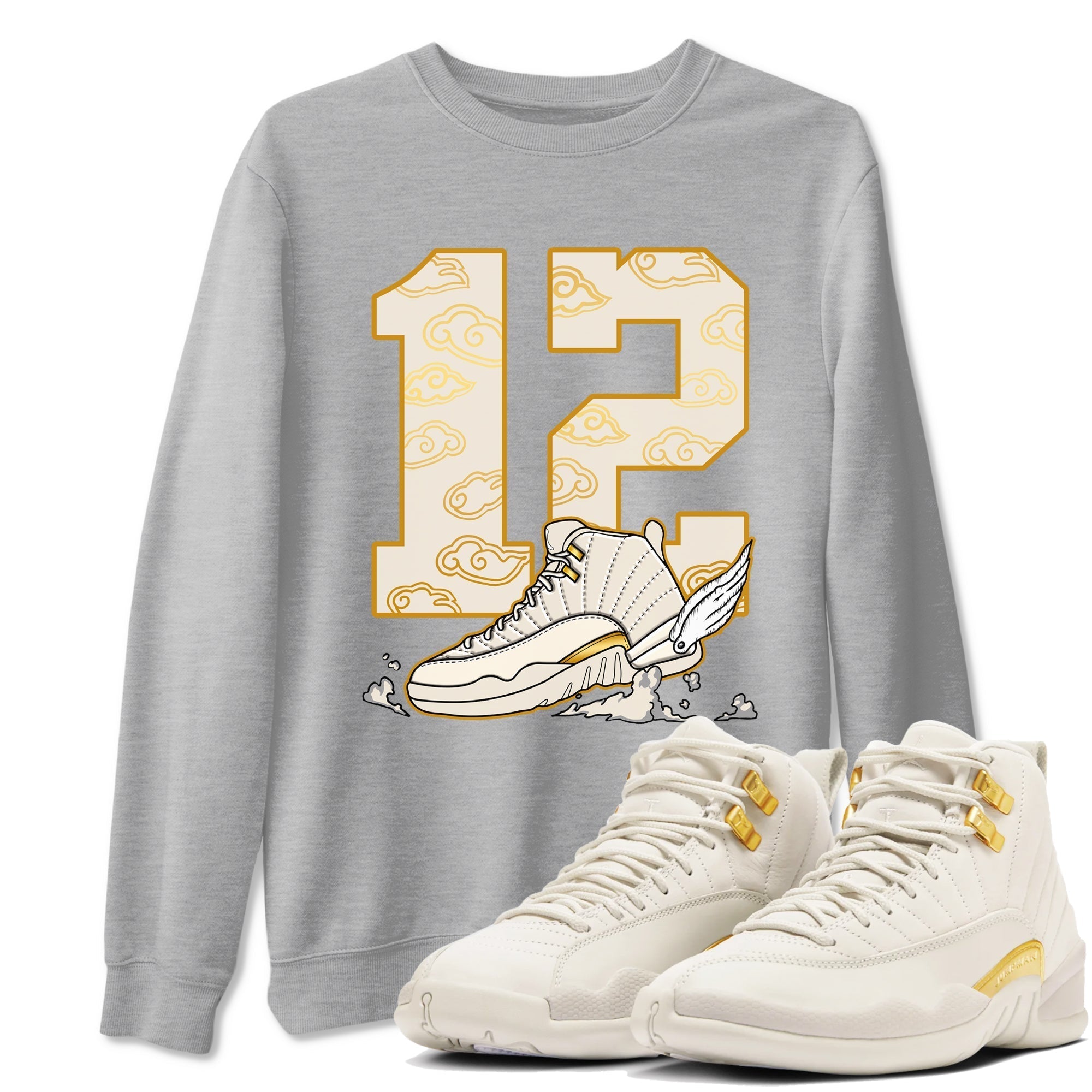 Fly To The Clouds snkmatch Tees - Air Jordan 12 Phantom