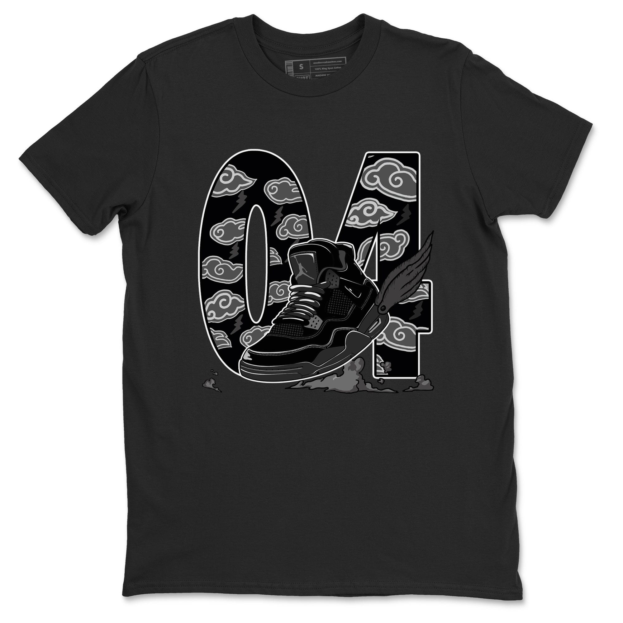 Fly To The Clouds snkmatch Tees - Air Jordan 4 Black Cat