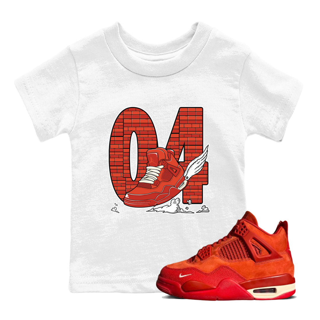 Fly To The Clouds snkmatch Tees Kids - Air Jordan 4 Brick By Brick