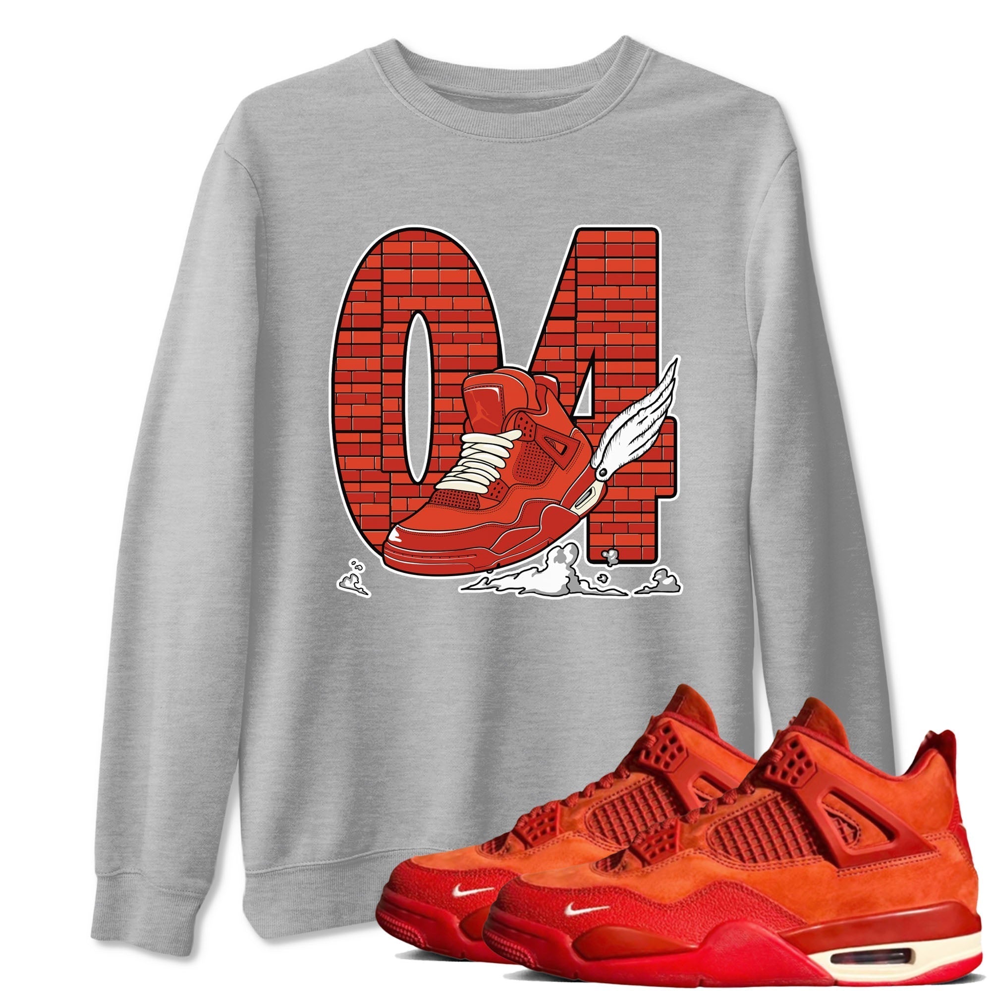 Fly To The Clouds snkmatch Tees - Air Jordan 4 Brick By Brick