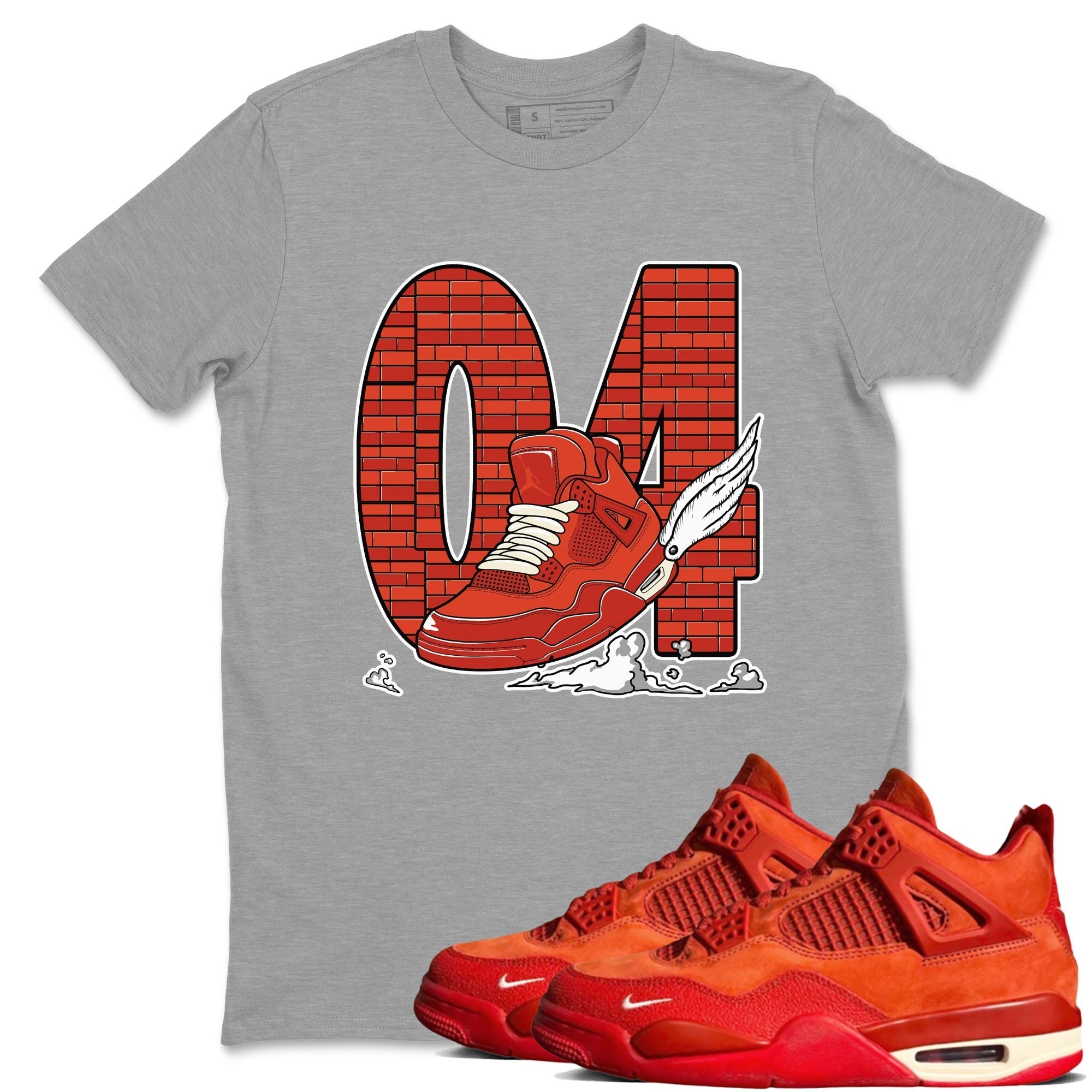 Fly To The Clouds snkmatch Tees - Air Jordan 4 Brick By Brick