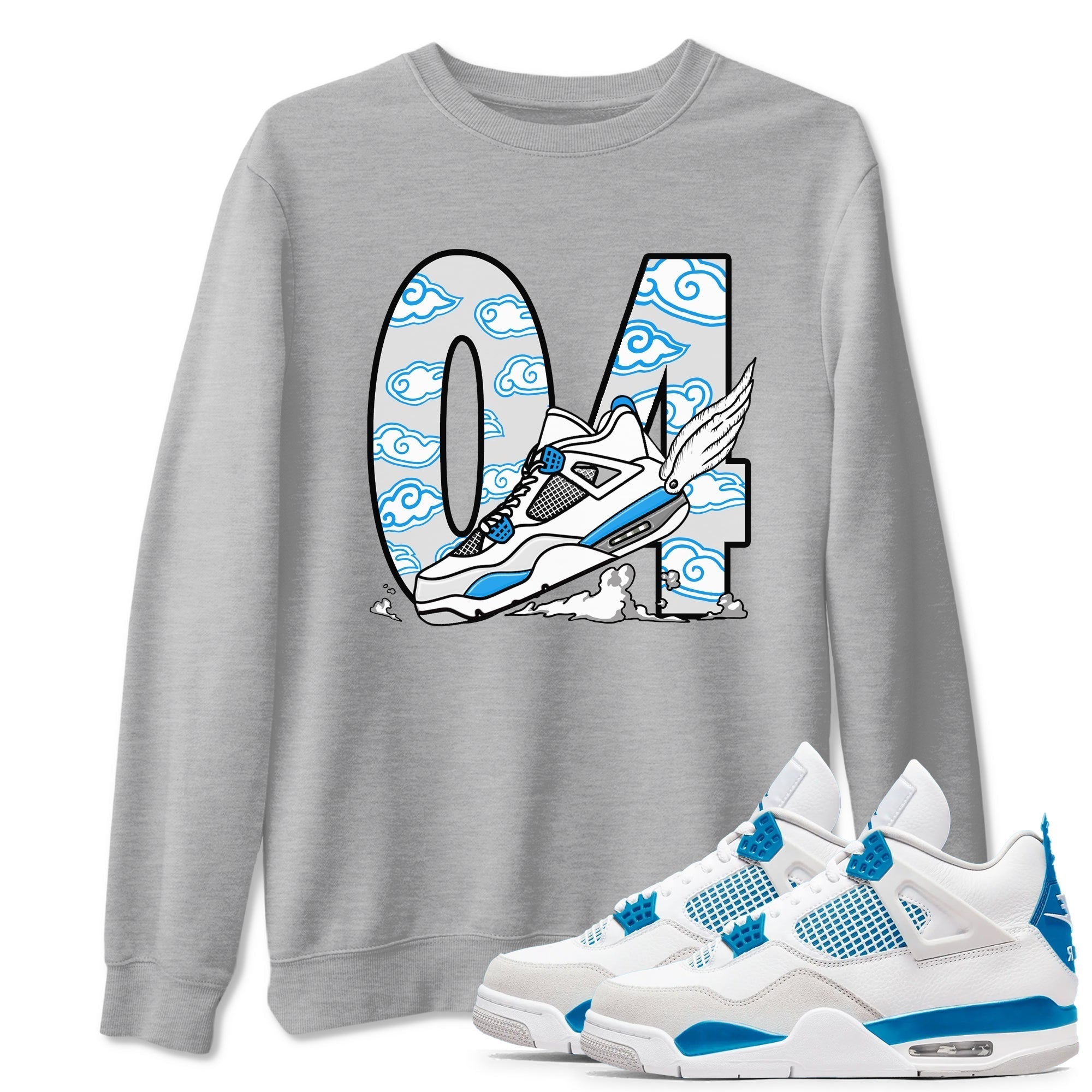 Fly To The Clouds snkmatch Tees - Air Jordan 4 Military Blue