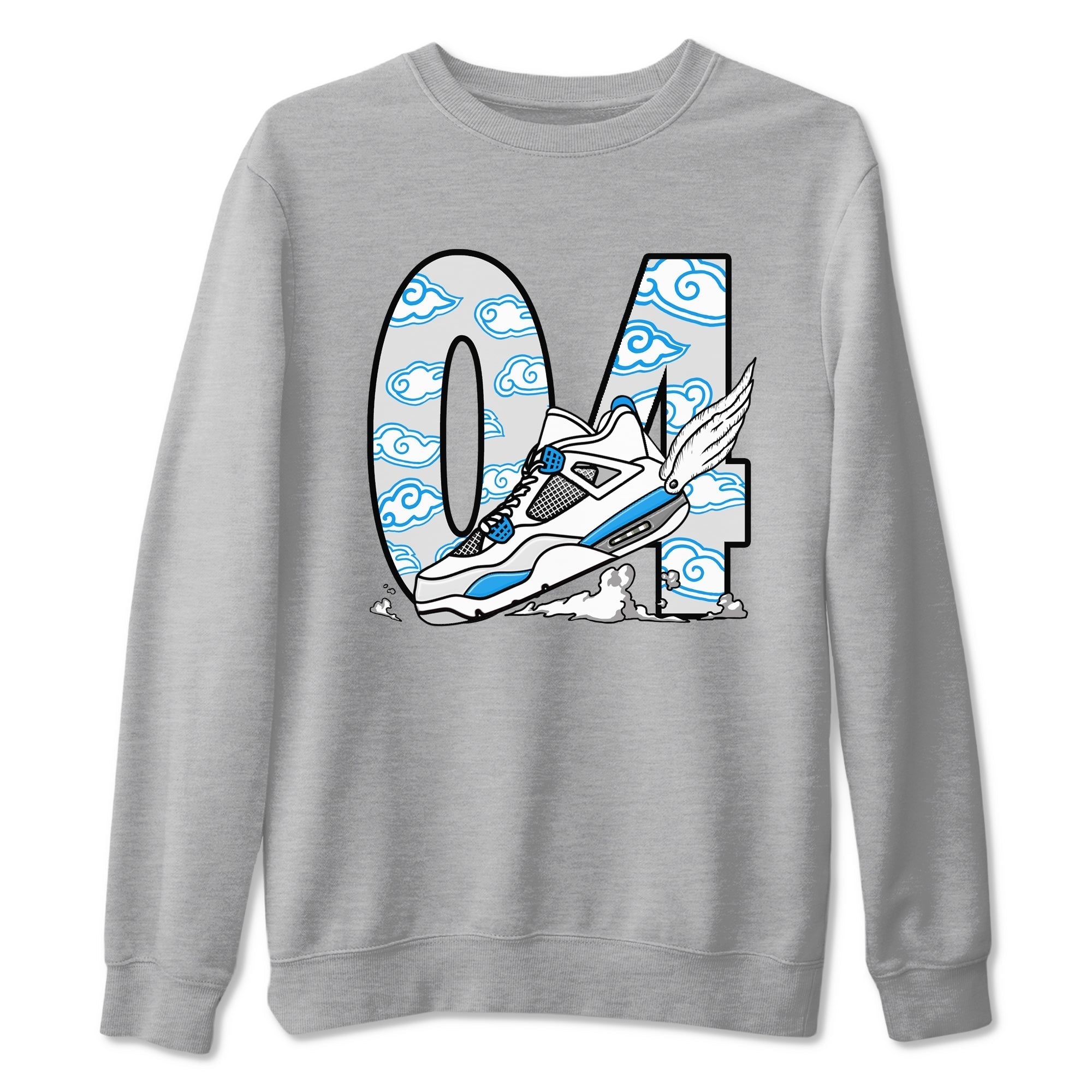 Fly To The Clouds snkmatch Tees - Air Jordan 4 Military Blue