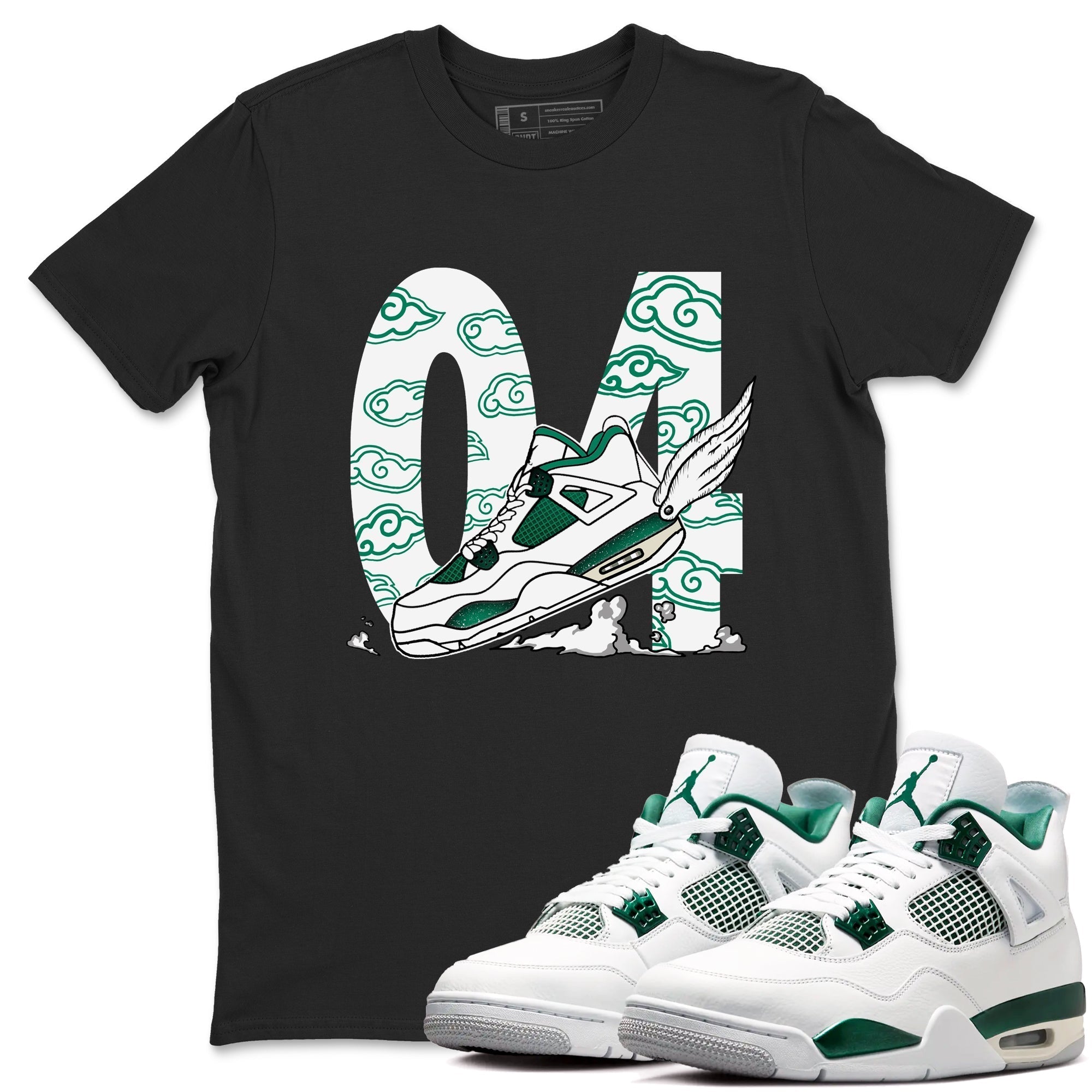 Fly To The Clouds snkmatch Tees - Air Jordan 4 Oxidized Green