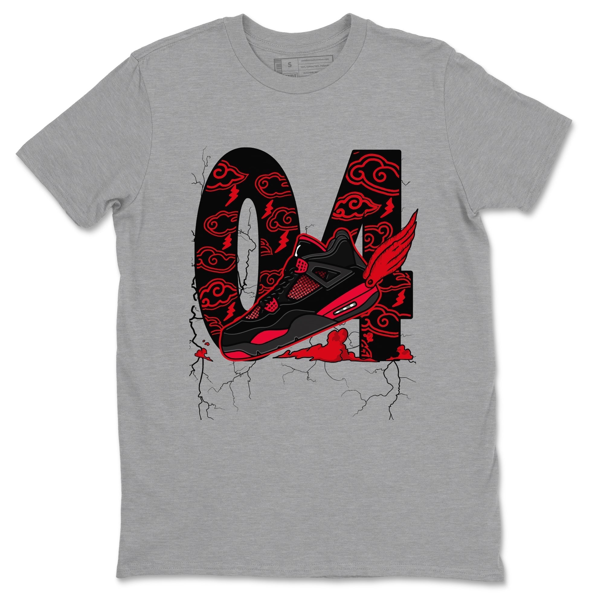 Fly To The Clouds snkmatch Tees - Air Jordan 4 Red Thunder