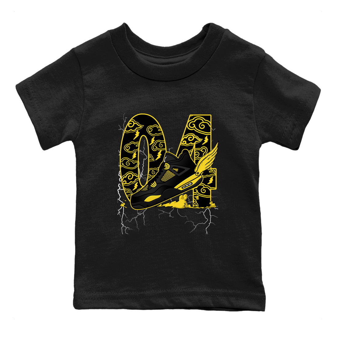 Fly To The Clouds snkmatch Tees Kids - Air Jordan 4 Thunder