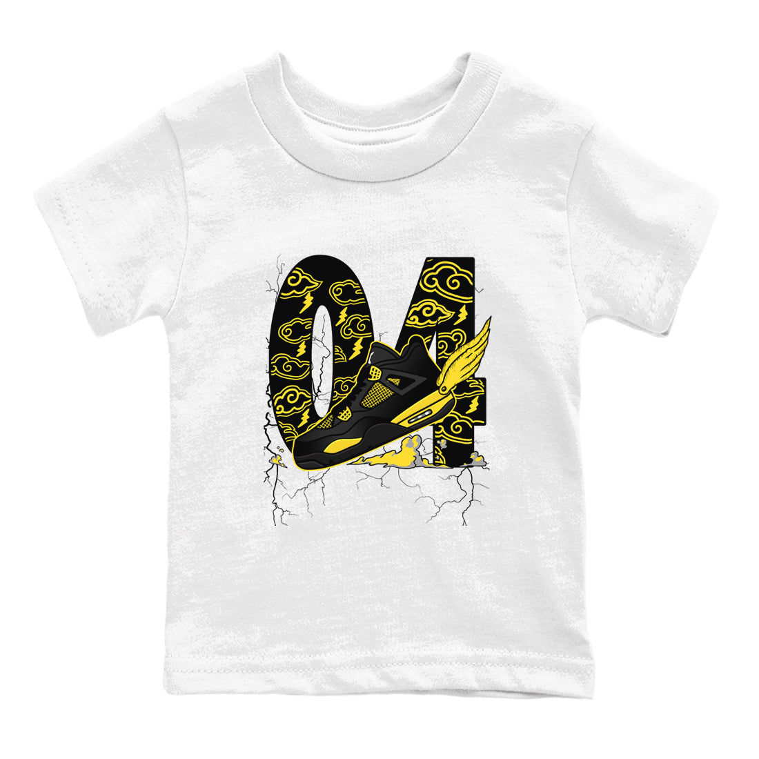 Fly To The Clouds snkmatch Tees Kids - Air Jordan 4 Thunder