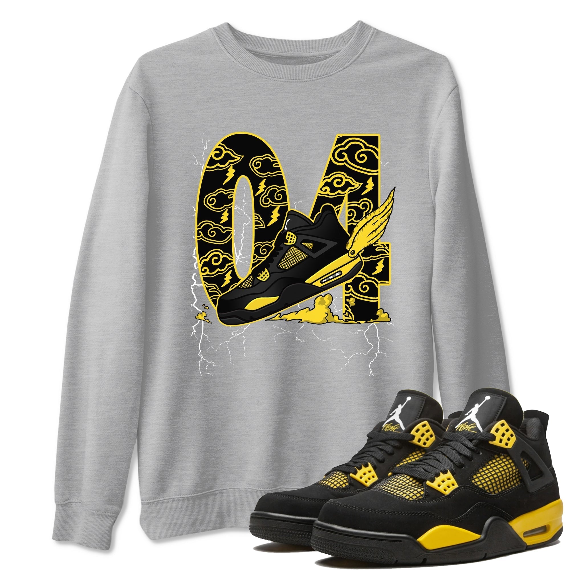 Fly To The Clouds snkmatch Tees - Air Jordan 4 Thunder