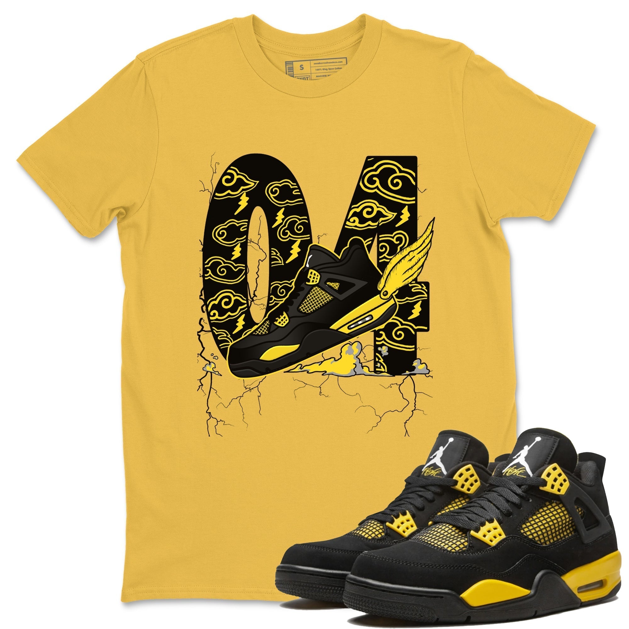 Fly To The Clouds snkmatch Tees - Air Jordan 4 Thunder
