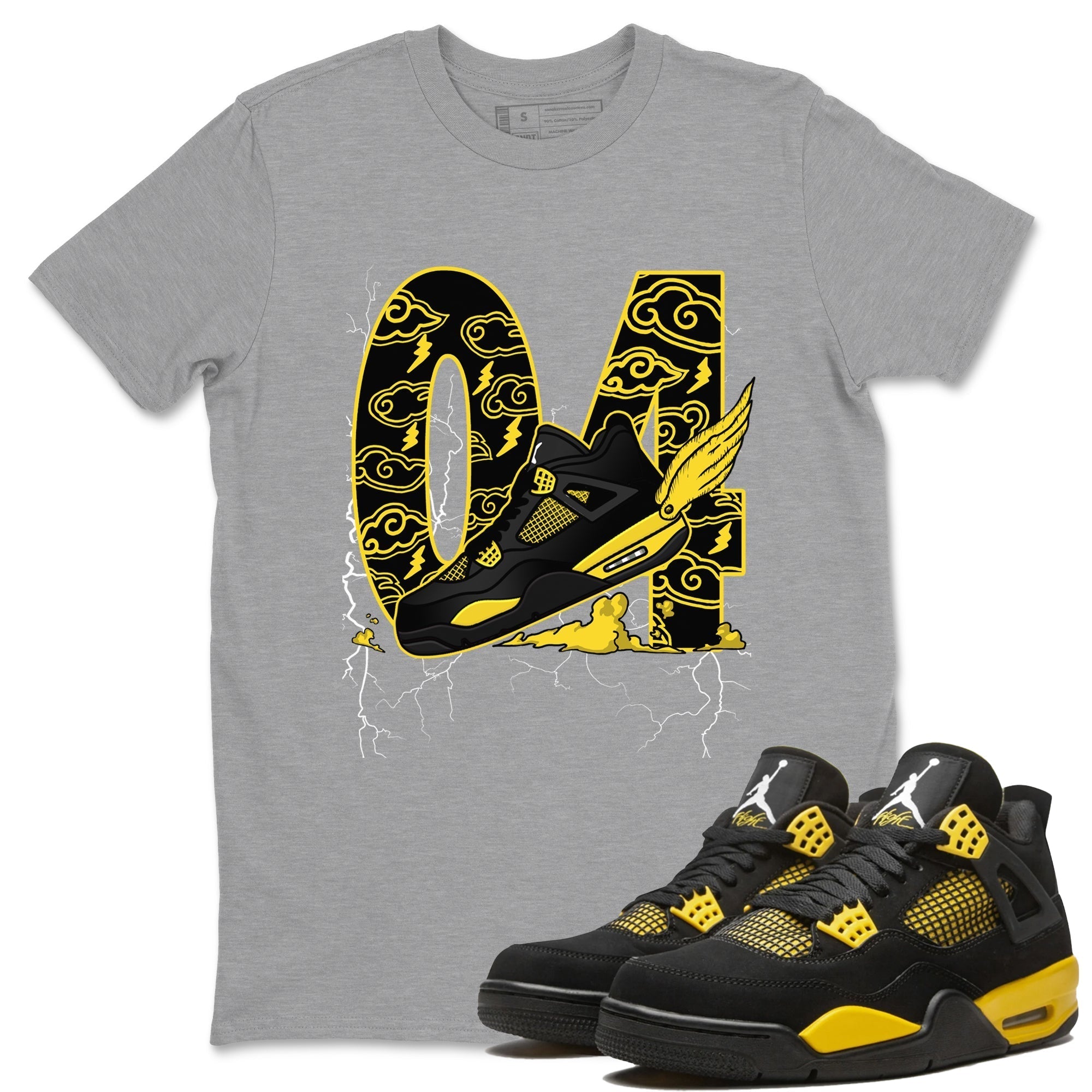 Fly To The Clouds snkmatch Tees - Air Jordan 4 Thunder