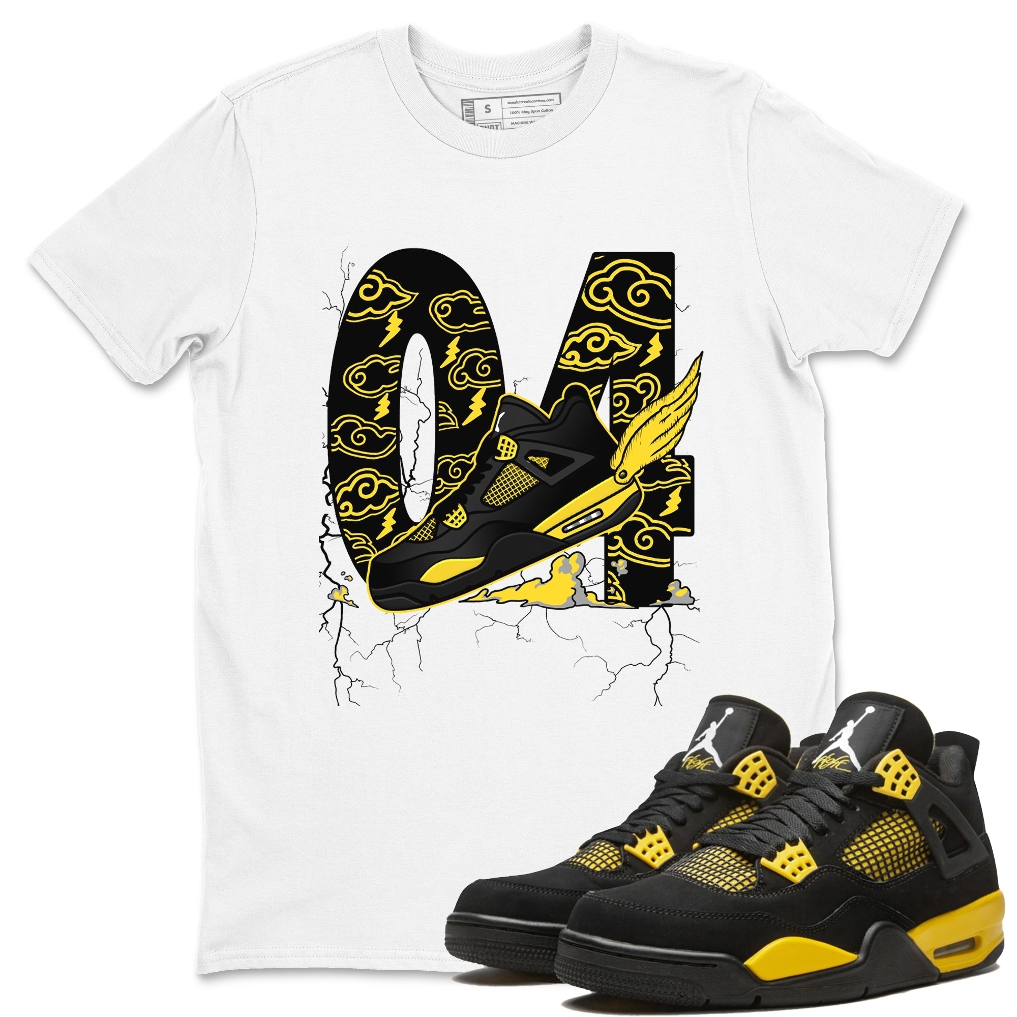Fly To The Clouds snkmatch Tees - Air Jordan 4 Thunder