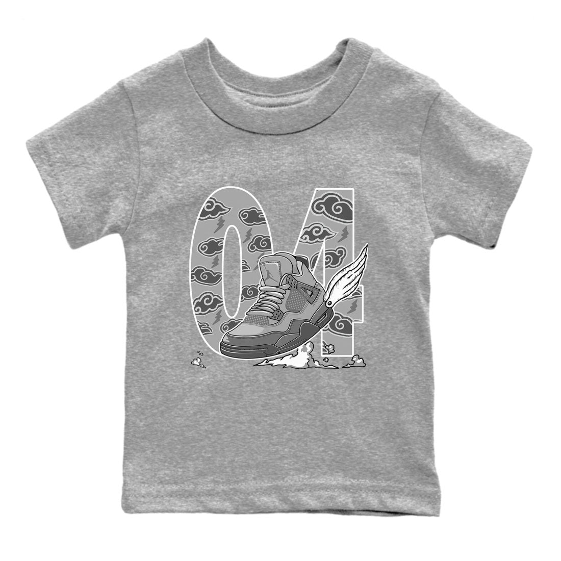 Fly To The Clouds snkmatch Tees Kids - Air Jordan 4 Wet Cement