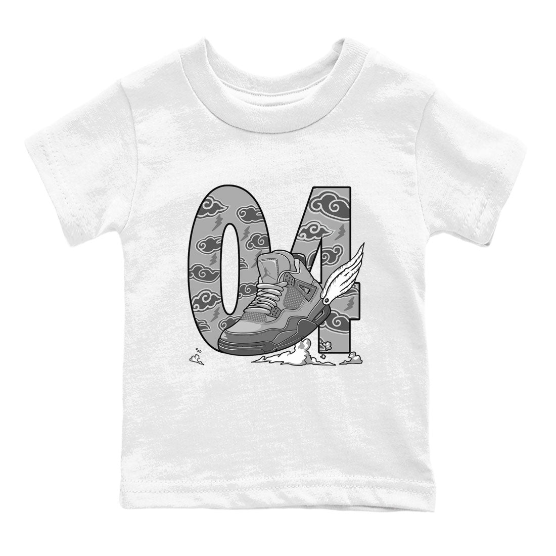 Fly To The Clouds snkmatch Tees Kids - Air Jordan 4 Wet Cement