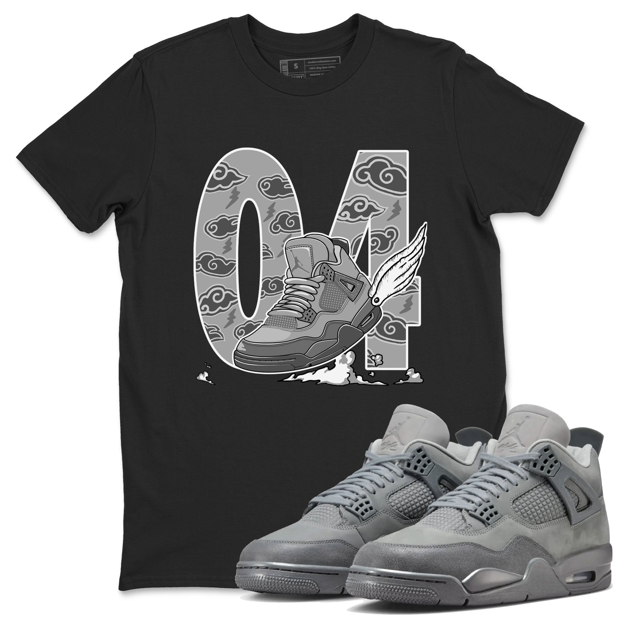 Fly To The Clouds snkmatch Tees - Air Jordan 4 Wet Cement