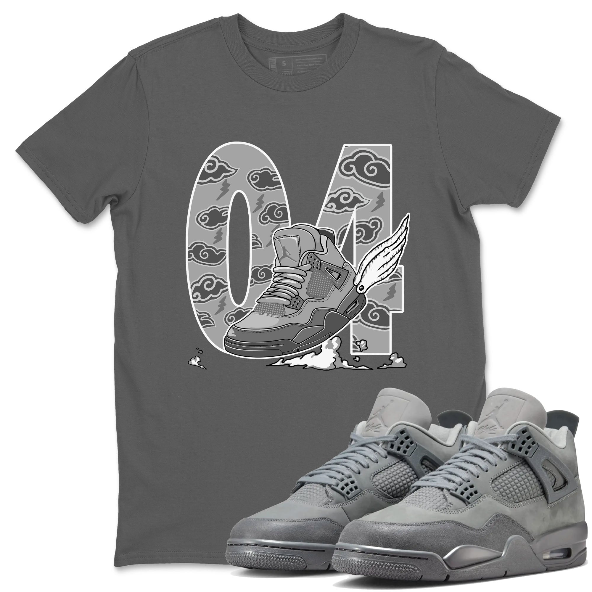 Fly To The Clouds snkmatch Tees - Air Jordan 4 Wet Cement
