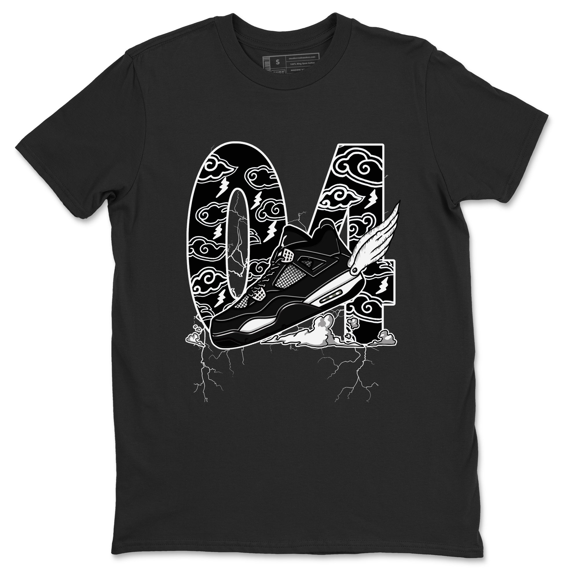 Fly To The Clouds snkmatch Tees - Air Jordan 4 White Thunder