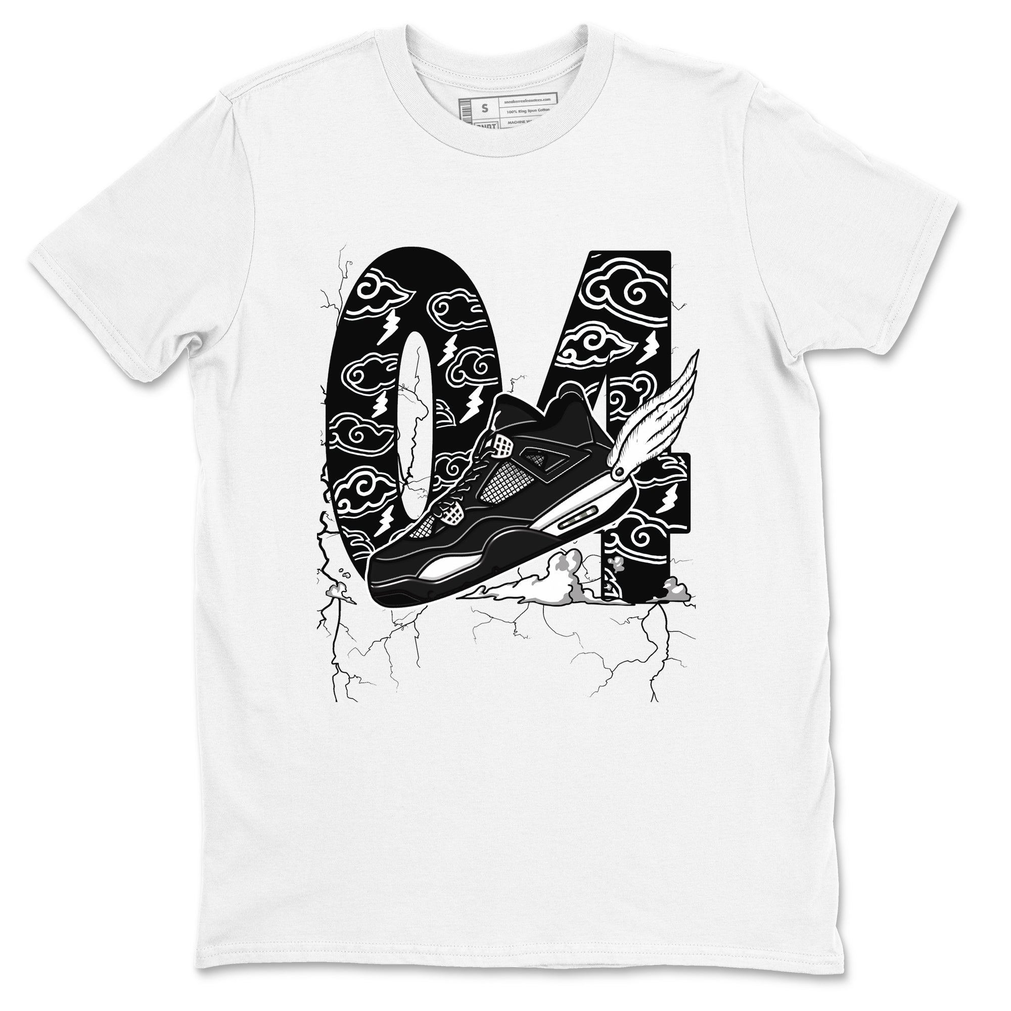 Fly To The Clouds snkmatch Tees - Air Jordan 4 White Thunder