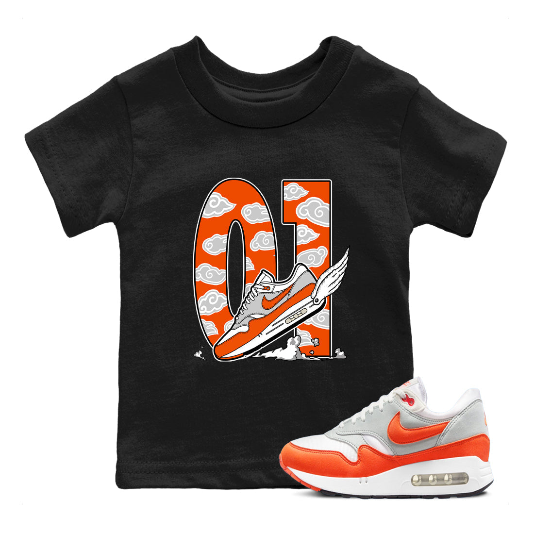 Fly To The Clouds snkmatch Tees Kids - Air Max 1 Cosmic Clay