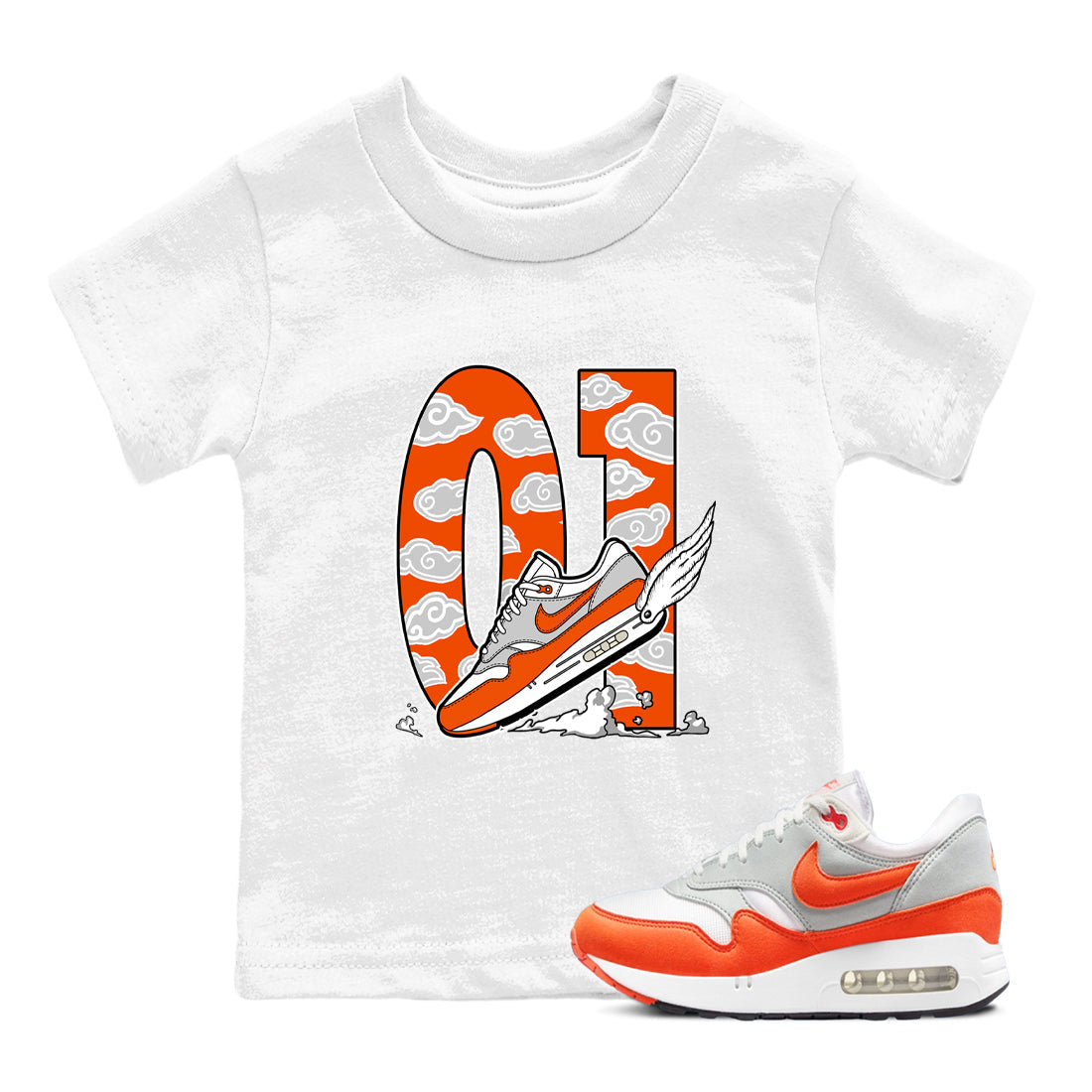 Fly To The Clouds snkmatch Tees Kids - Air Max 1 Cosmic Clay