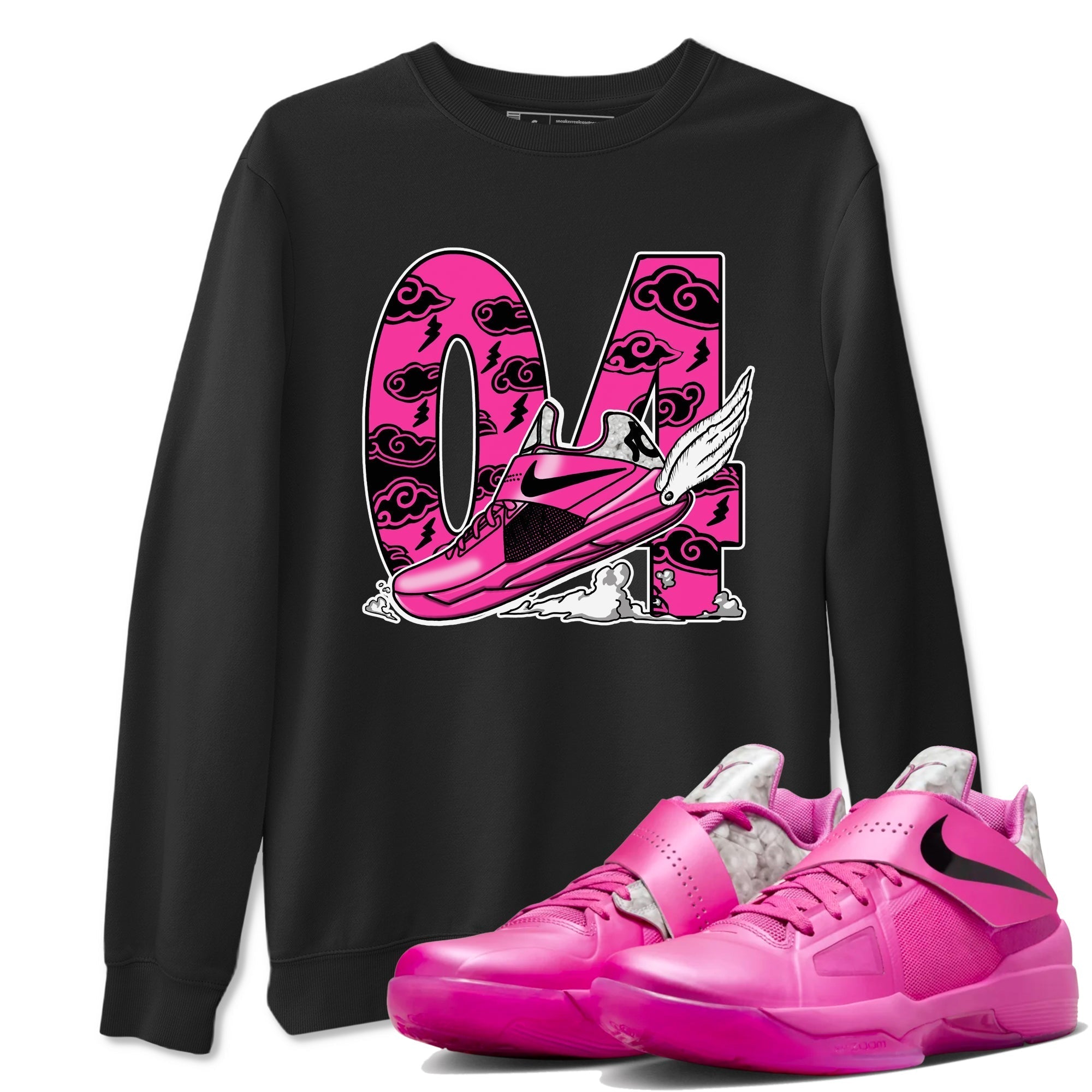 Fly To The Clouds snkmatch Tees - Nike KD 4 Aunt Pearl