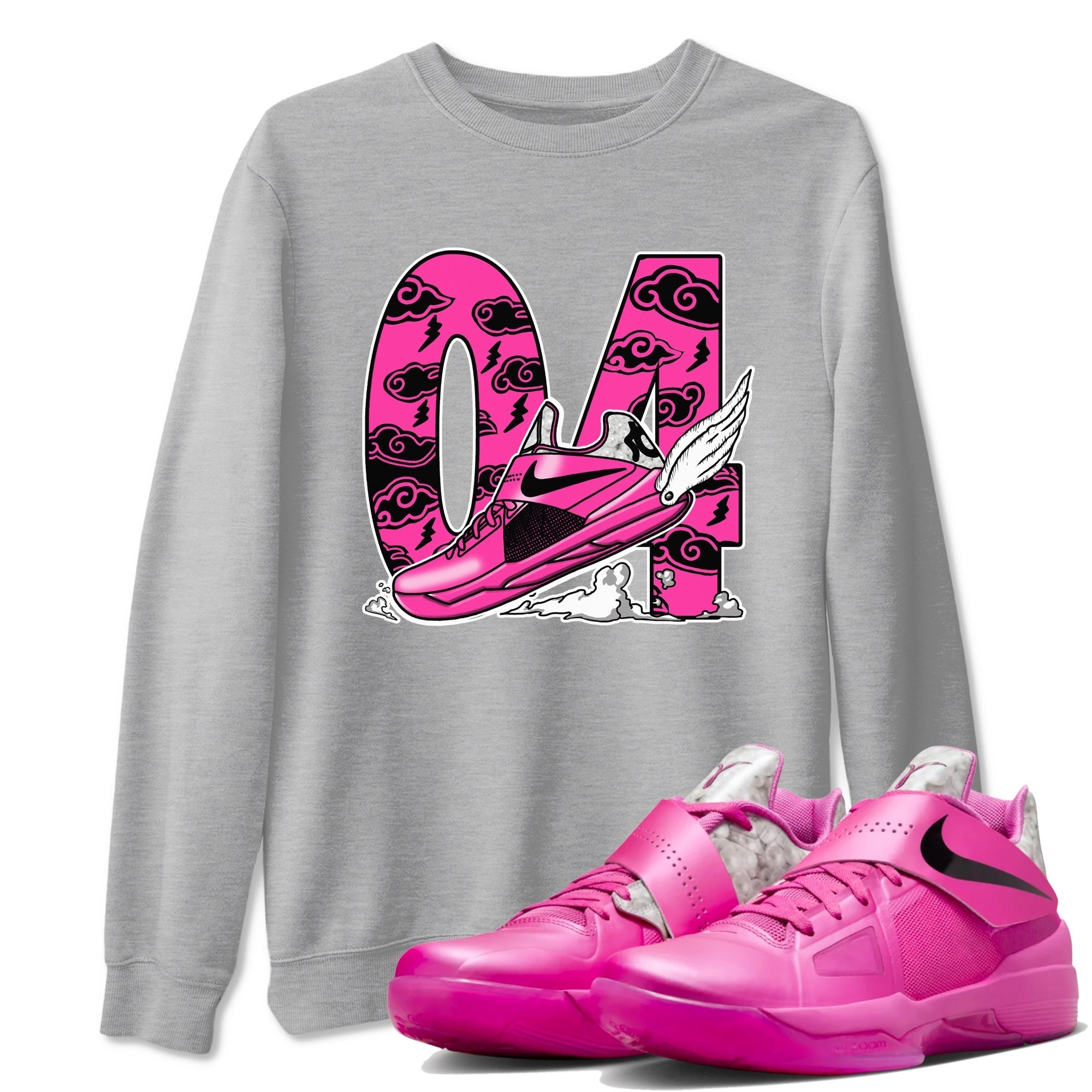 Fly To The Clouds snkmatch Tees - Nike KD 4 Aunt Pearl