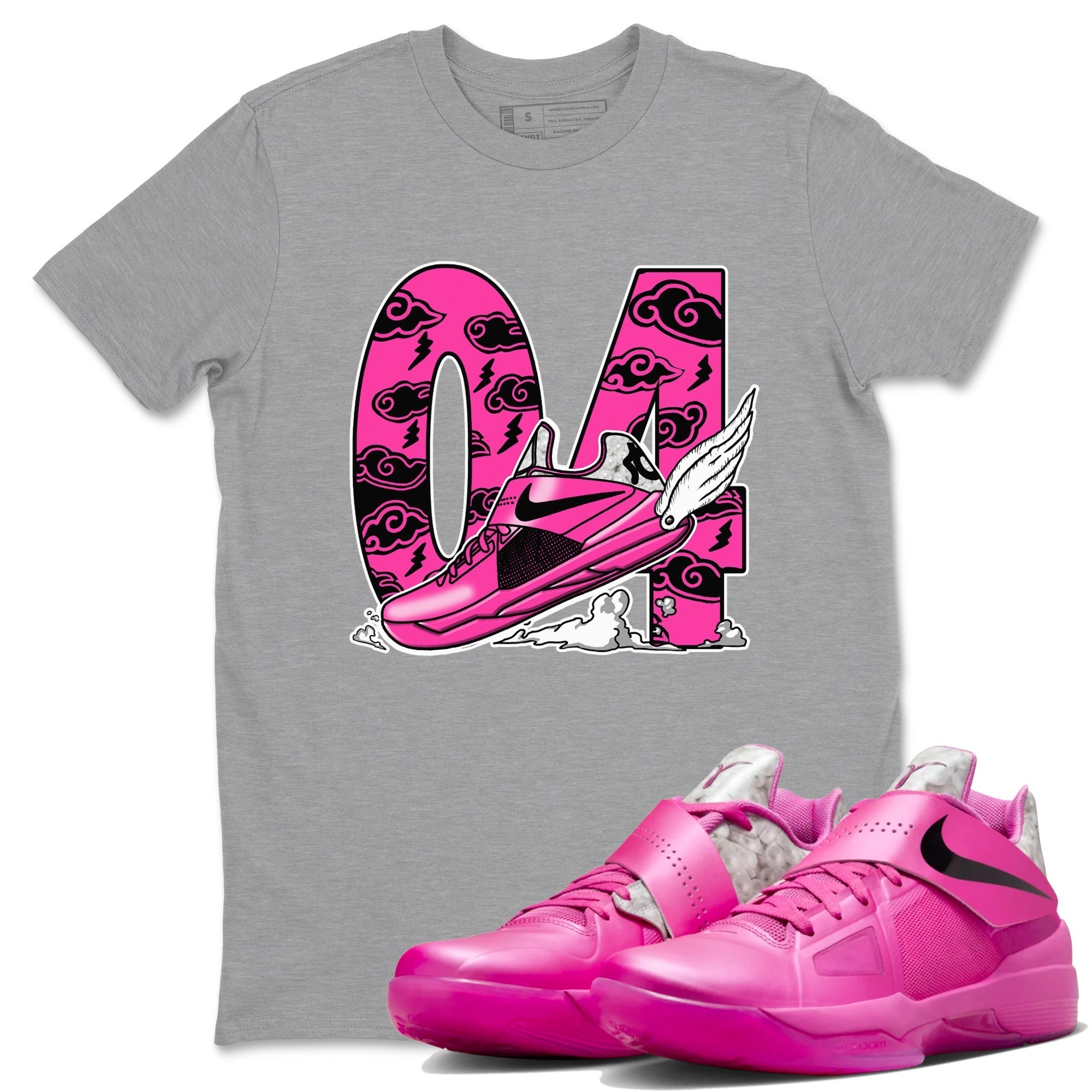 Fly To The Clouds snkmatch Tees - Nike KD 4 Aunt Pearl