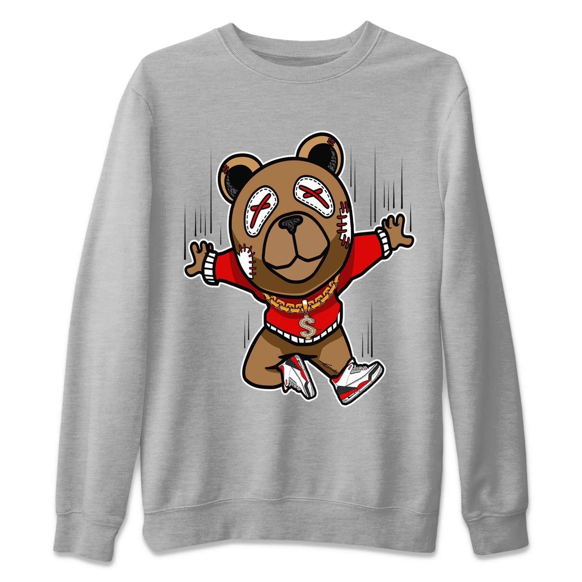 Flying Bear Unisex Tops - Air Jordan 3 Fire Red