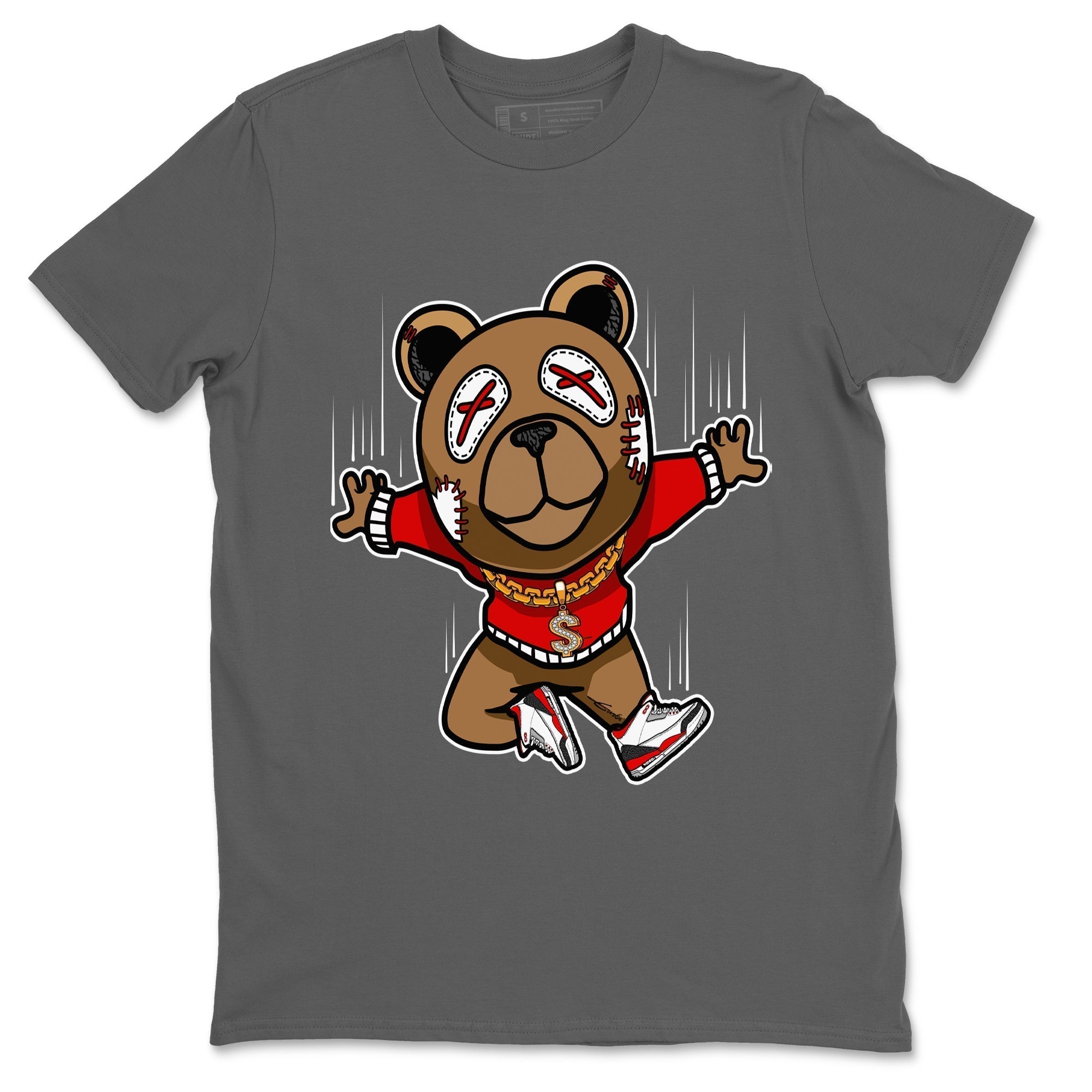 Flying Bear Unisex Tops - Air Jordan 3 Fire Red