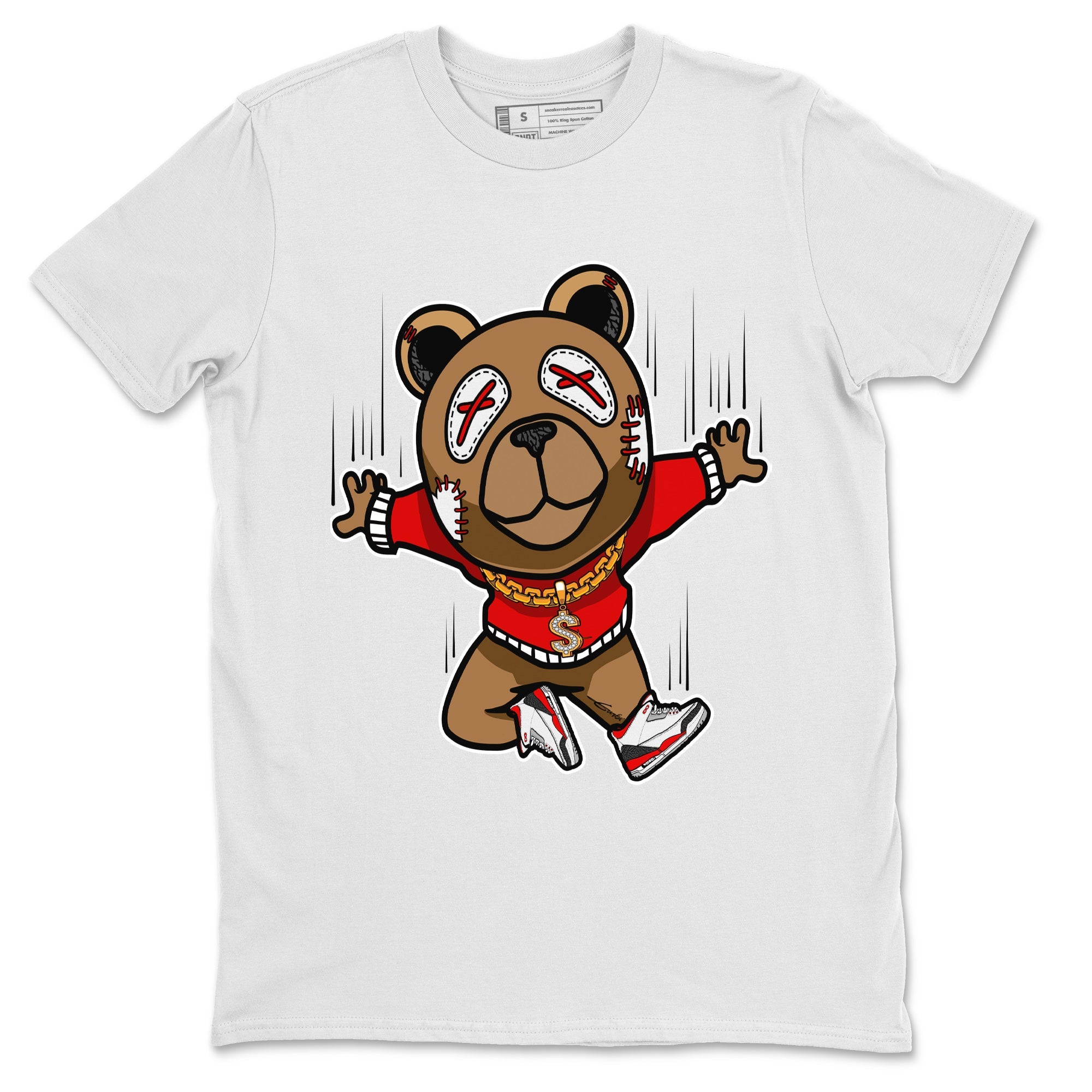 Flying Bear Unisex Tops - Air Jordan 3 Fire Red
