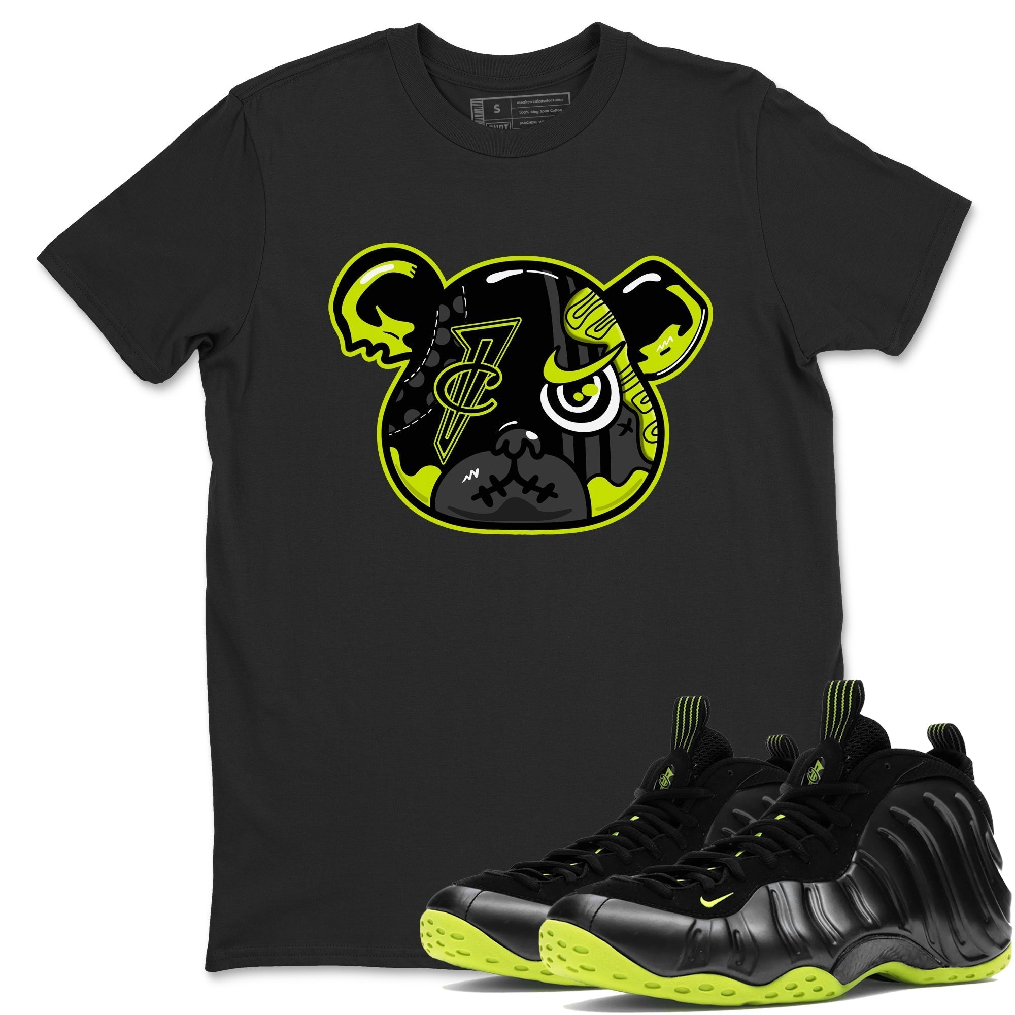 Foamposite Bear snkmatch Tees - Air Foamposite One Black Volt
