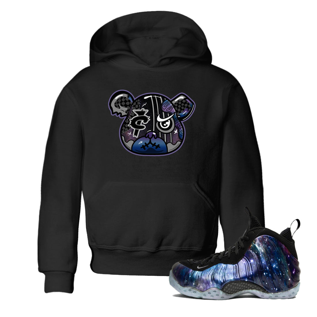 Foamposite Bear snkmatch Tees Kids - Air Foamposite One Galaxy