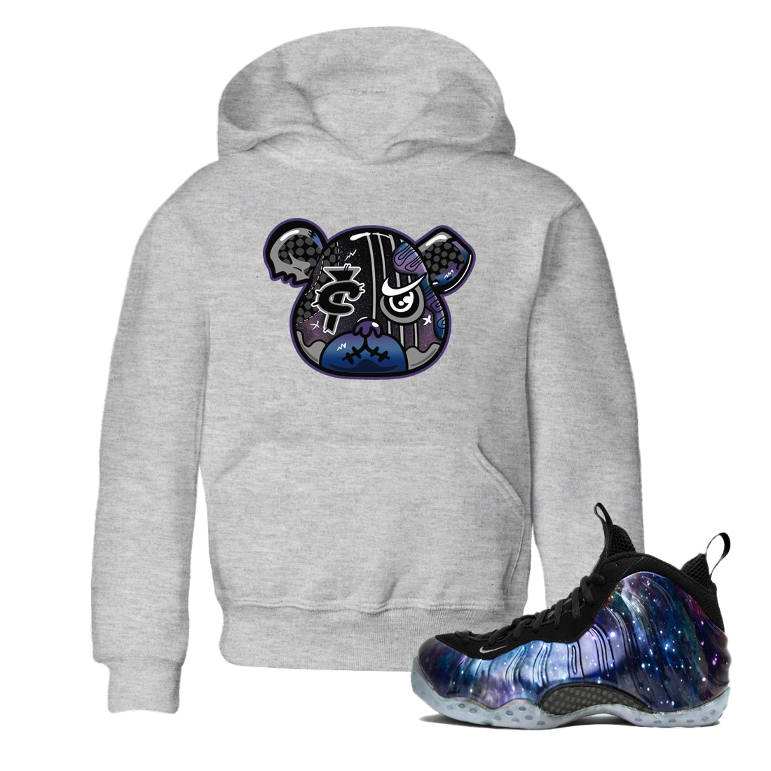 Foamposite Bear snkmatch Tees Kids - Air Foamposite One Galaxy